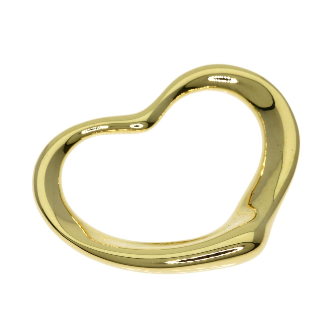 Yellow Gold Pendant K18 Open Heart Tiffany&Co: Yellow Gold Pendant K18 Open Heart Tiffany&Co K18 Yellow Gold Pendant with Open Heart Design, a stunning piece from Tiffany&Co. This pendant showcases a bold open heart design crafted from 18k K18