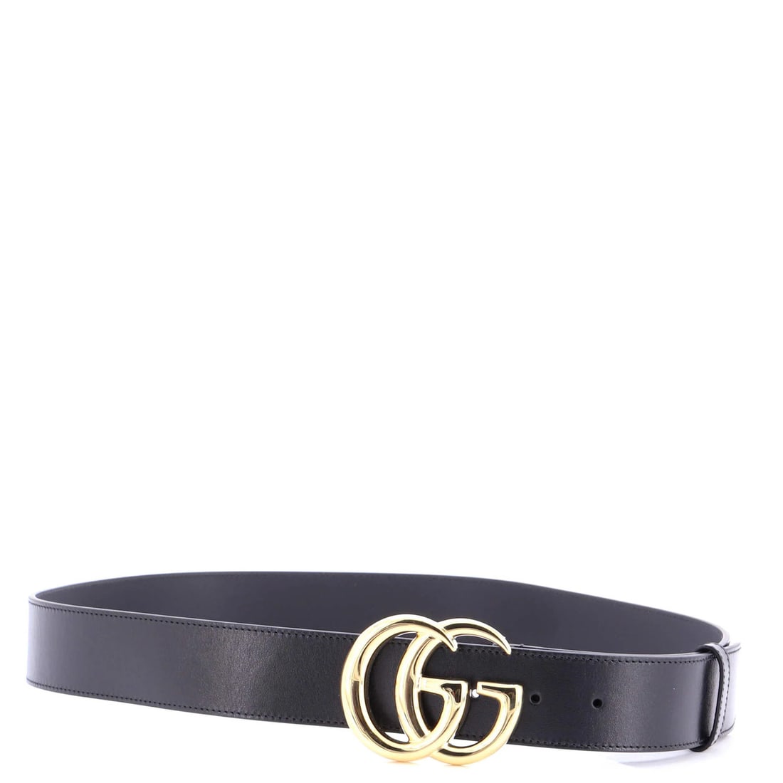 Gucci GG Marmont Leather Belt Wide: Gucci GG Marmont Leather Belt Wide Black Gucci GG Marmont Leather Belt, featuring a wide design with 1.5" width and 40" length, made from high-quality leather with aged gold hardware. The belt