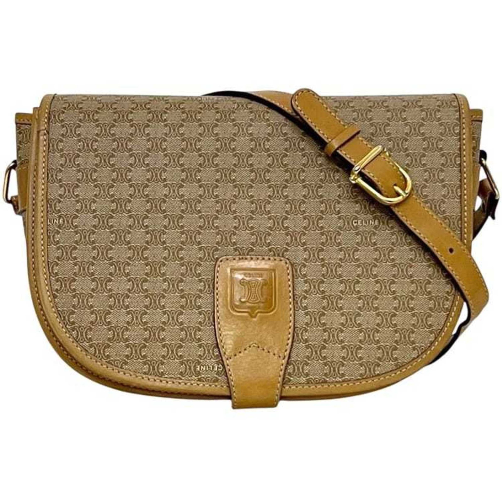 Pvc Leather Celine Shoulder Bag: Pvc Leather Celine Shoulder Bag PVC leather Celine shoulder bag in beige, featuring a classic design with a 21cm x 27cm x 8.5cm size. This bag combines the durability of PVC with the luxurious feel