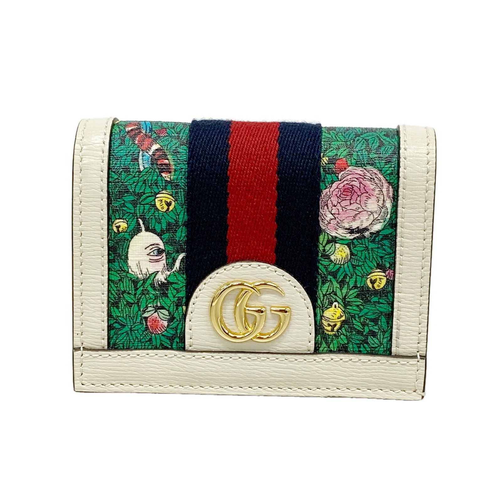 Leather Pvc Bi Fold Wallet: Leather Pvc Bi Fold Wallet The Gucci MPN 523155 bi-fold wallet boasts a sleek, multi-color design with a striking ivory and PVC leather combination. Its compact size and durable materials make it a