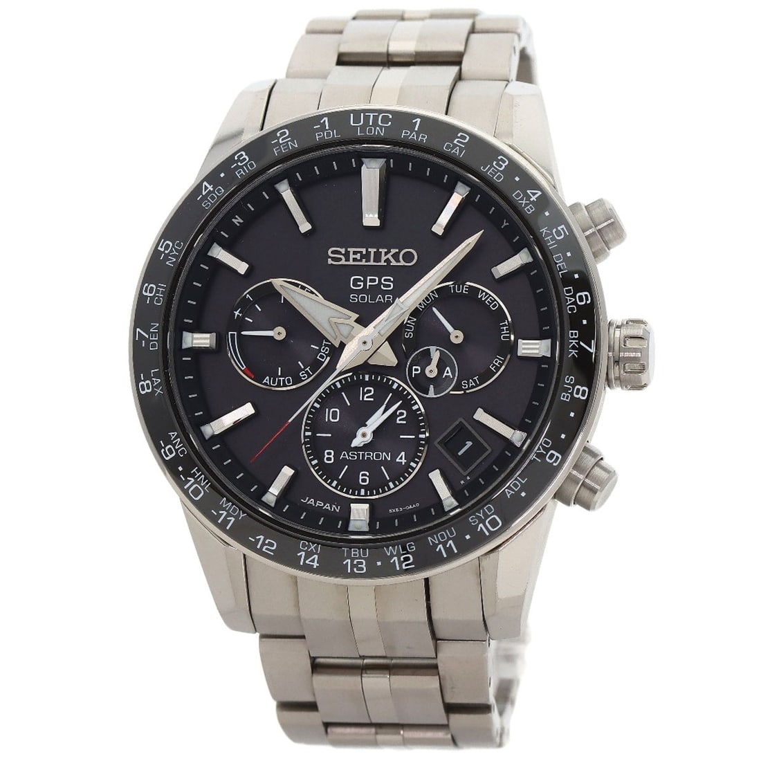 Seiko Astron Watches Sbxc003 5X53-0Ab0 Titaniumceramic/ Titanium: Seiko Astron Watches Sbxc003 5X53-0Ab0 Titaniumceramic/ Titanium Titaniumceramic case provides a unique blend of strength and lightness, while the silver bezel and dial add a touch of sophistication.