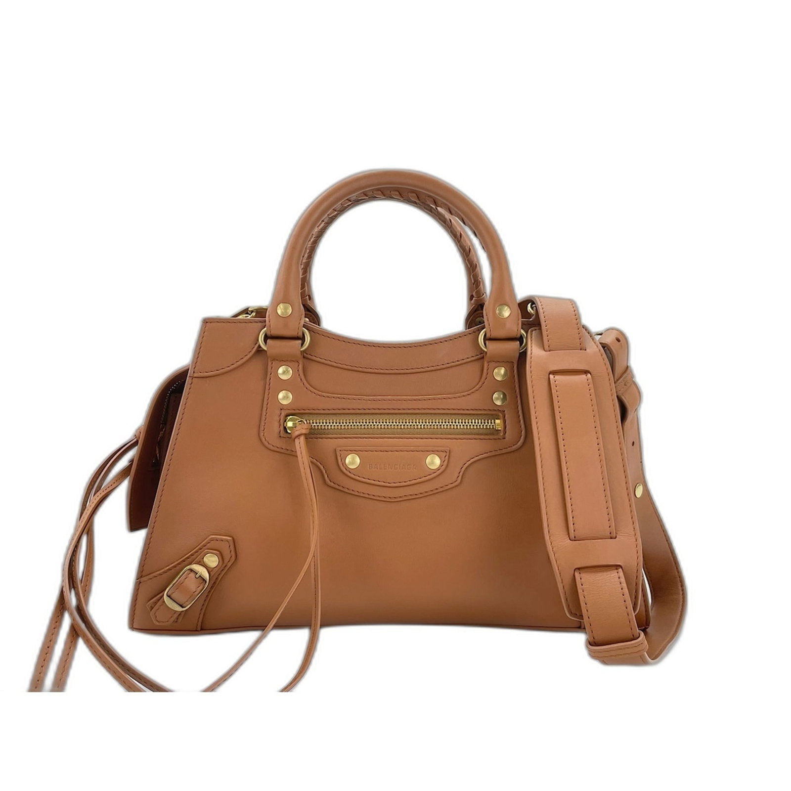 Balenciaga Handbag: Balenciaga Handbag Balenciaga Handbag for sale, featuring a classic brown design with adjustable strap length and a sturdy handle drop. Measuring 19.5cm x 32.5cm x 12cm, this handbag is a practical