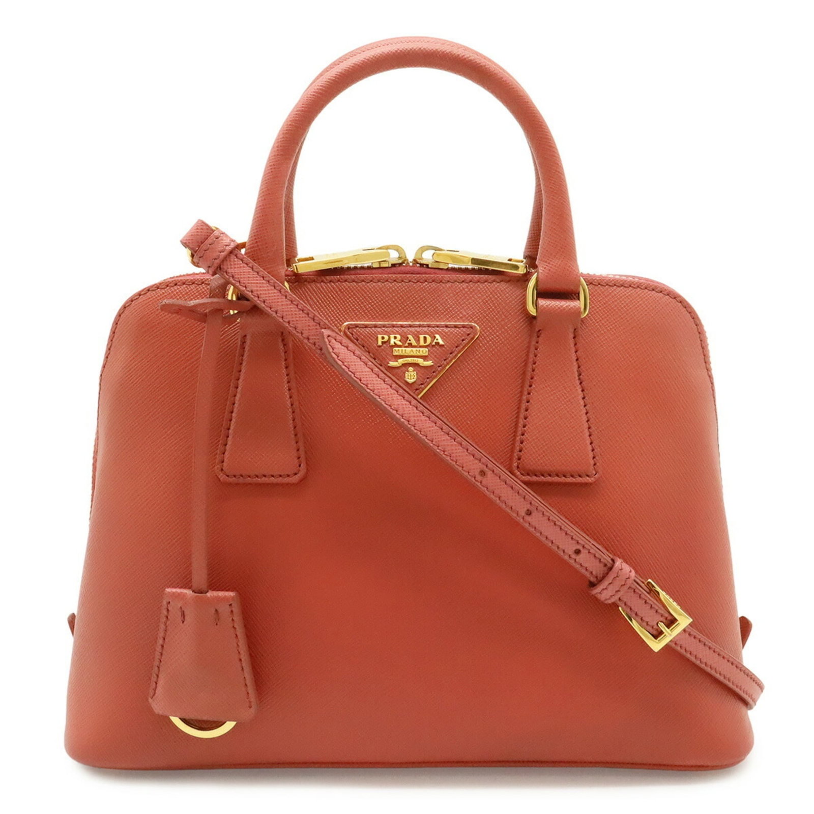 Prada Handbag Shoulder Bag Leather: Prada Handbag Shoulder Bag Leather Pink Prada MPN BL0838 Leather Shoulder Bag, 17.5cm x 24.5cm x 11cm. This Prada shoulder bag features high-quality leather and a classic design. The bag's signature p