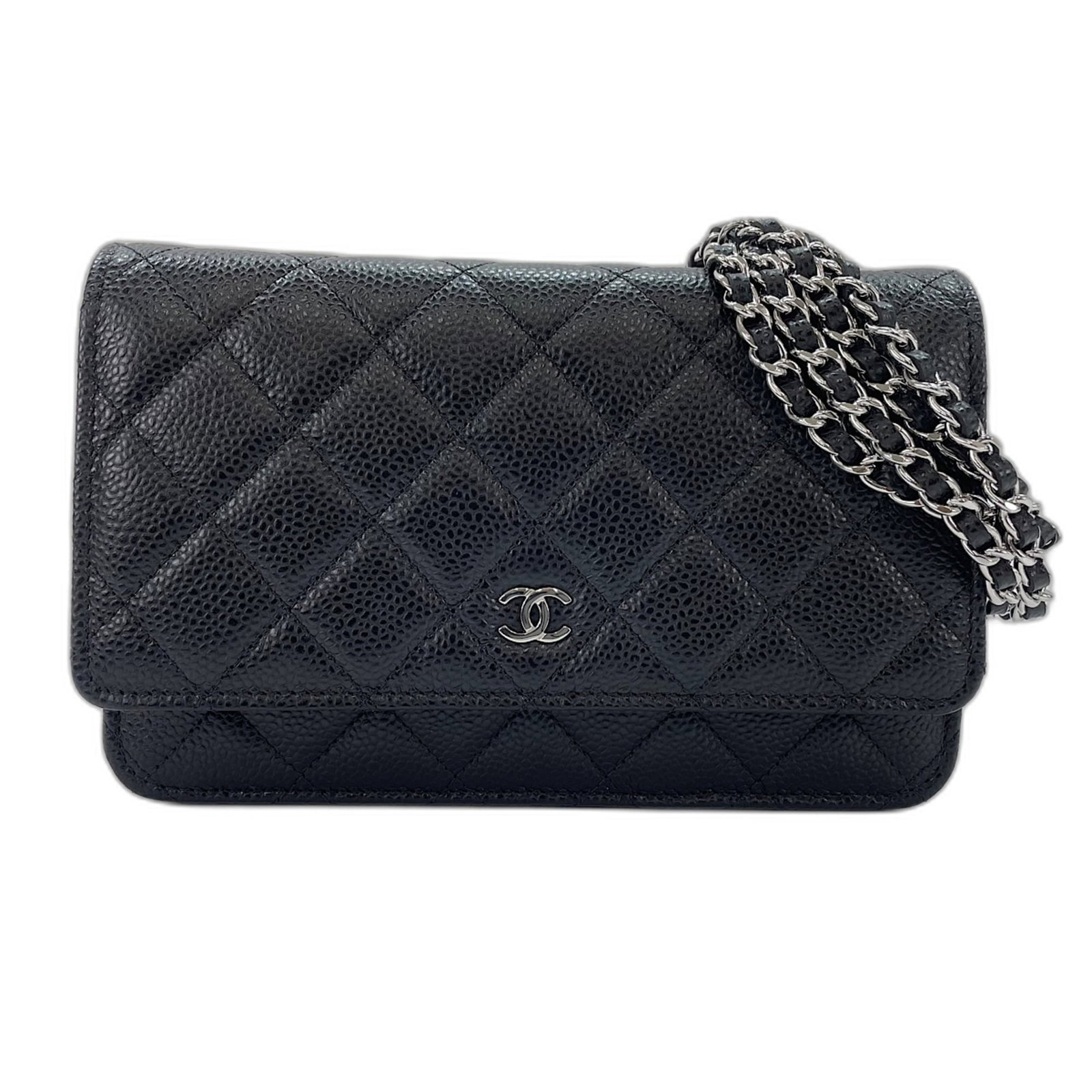 Shoulder Bag by Chanel: Shoulder Bag by Chanel Black Chanel shoulder bag with dimensions 12cm x 19cm x 4cm. This bag features a sleek design and compact size, making it a practical choice for everyday use. Its classic style