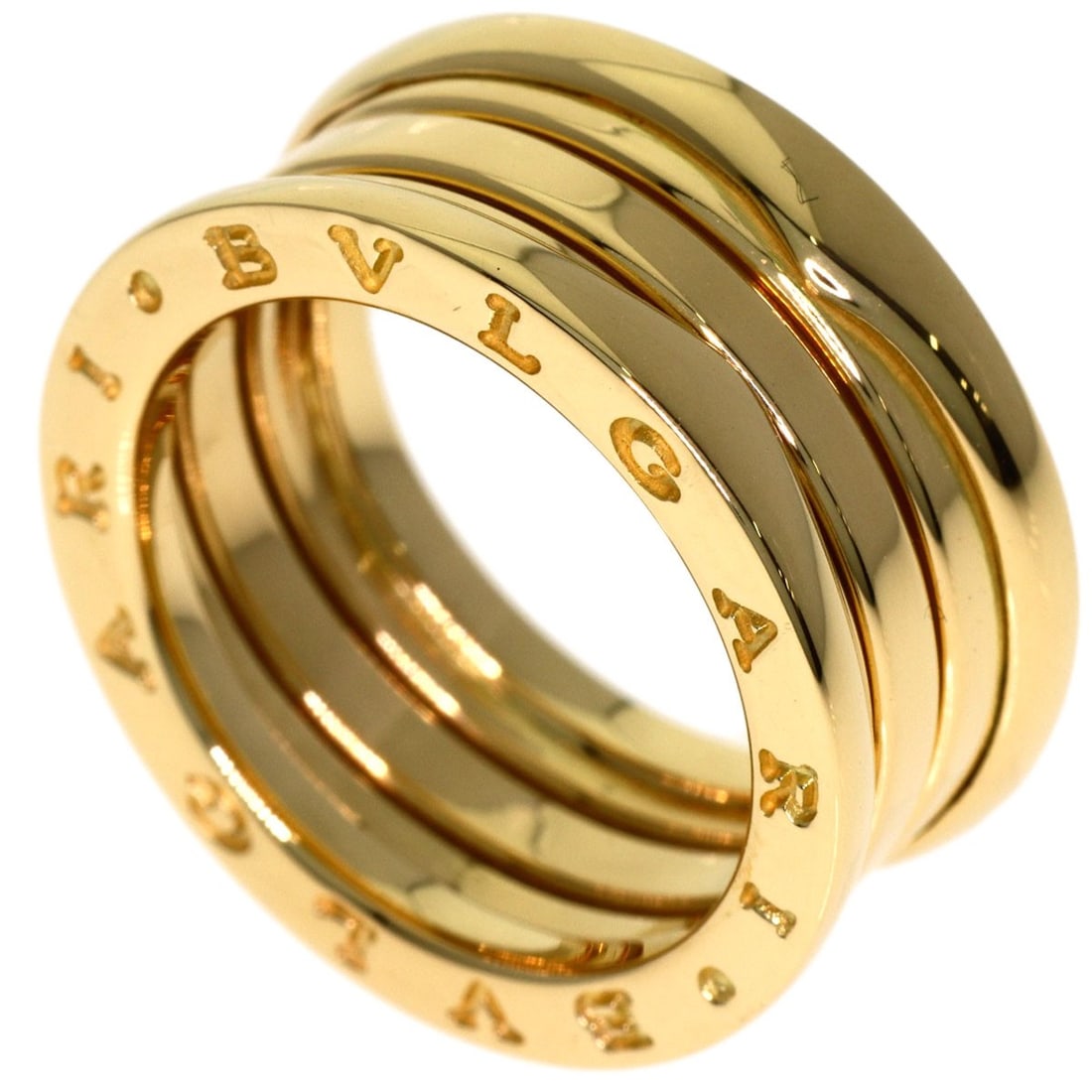 Bvlgari B.Zero1 3 Bands #50 Ring K18 Yellow Gold: Bvlgari B.Zero1 3 Bands #50 Ring K18 Yellow Gold K18 Yellow Gold BVLGARI B.Zero1 3 Bands #50 Ring is a stunning piece featuring the iconic B.Zero1 design. This 3-band ring showcases the purity of K18 
