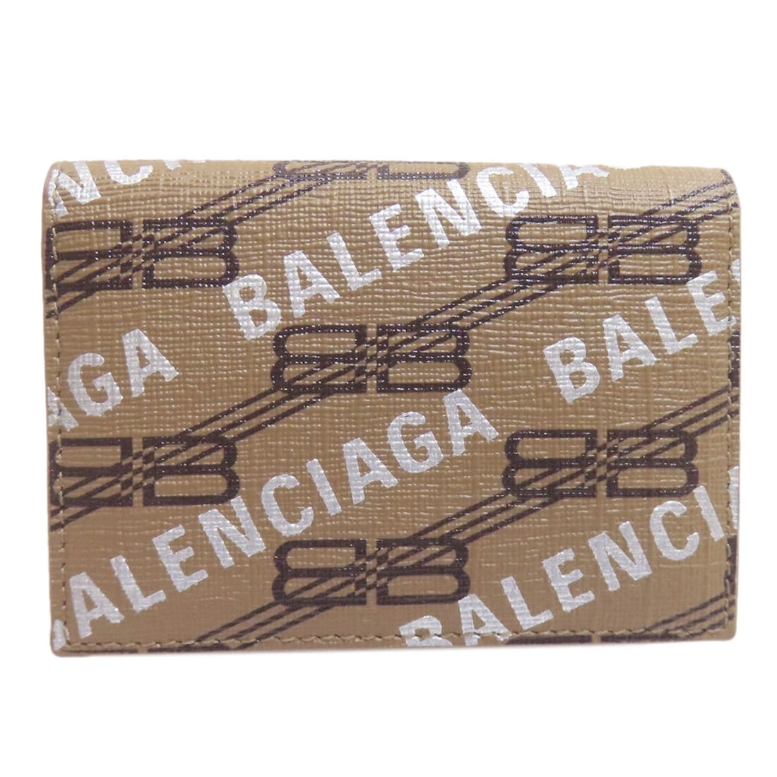 Balenciaga 594312 Tri-Fold Wallet Mini Wallet Bifold Wallet With Coin: Balenciaga 594312 Tri-Fold Wallet Mini Wallet Bifold Wallet With Coin Brown leather bifold wallet with a coin pocket, designed by Balenciaga, features a classic tri-fold design. The wallet's exterior