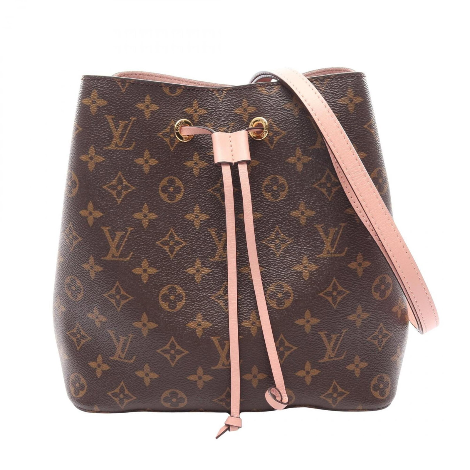 Shoulder Bag Coated Leather Louis Vuitton Handbag: Shoulder Bag Coated Leather Louis Vuitton Handbag Coated canvas and leather blend in this classic Louis Vuitton shoulder bag, available in a timeless brown and pink color combination. Measuring 25cm
