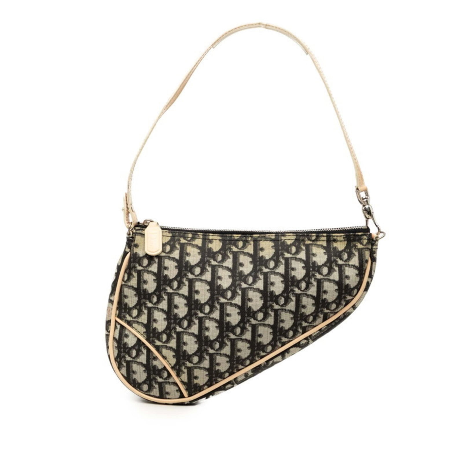 Christian Dior Handbag Saddle Bag Shoulder Bag Pvc Leather: Christian Dior Handbag Saddle Bag Shoulder Bag Pvc Leather Christian Dior's Saddle Bag is a timeless design, featuring a striking combination of PVC and leather materials. The beige and black color op
