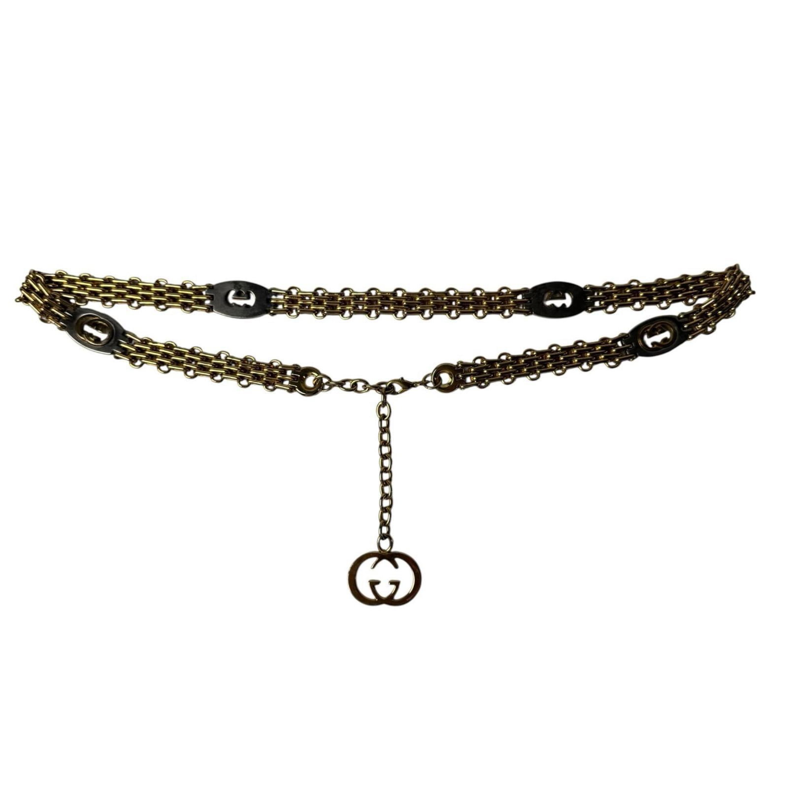 Chain Belt Gucci: Chain Belt Gucci Chain belt in gold, 75cm length. Item Specifics: Brand: Gucci Type: Chain belt Gender: Women Color: Gold Length: 75cm / 29.52'' Product Disclaimer: Measurements approximate; colors ma