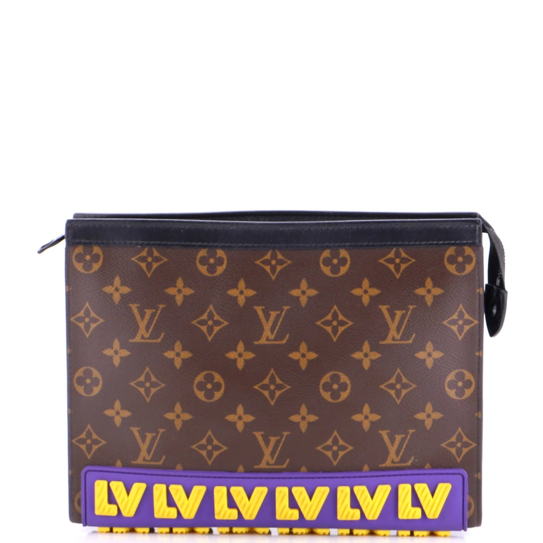Monogram Canvas Pochette Voyage Louis Vuitton Rubber Limited Edition: Monogram Canvas Pochette Voyage Louis Vuitton Rubber Limited Edition Canvas Coated Louis Vuitton Pochette Voyage Voyage Monogram MM in Brown, featuring a classic design with a rubber monogram canvas