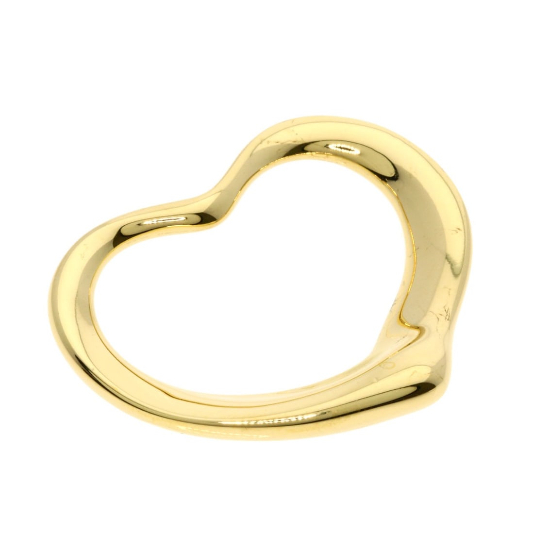Yellow Gold Pendant K18 Open Heart Tiffany&Co: Yellow Gold Pendant K18 Open Heart Tiffany&Co K18 Yellow Gold Pendant with Open Heart Design, a stunning piece from Tiffany&Co. This pendant showcases a bold open heart design crafted from 18k K18