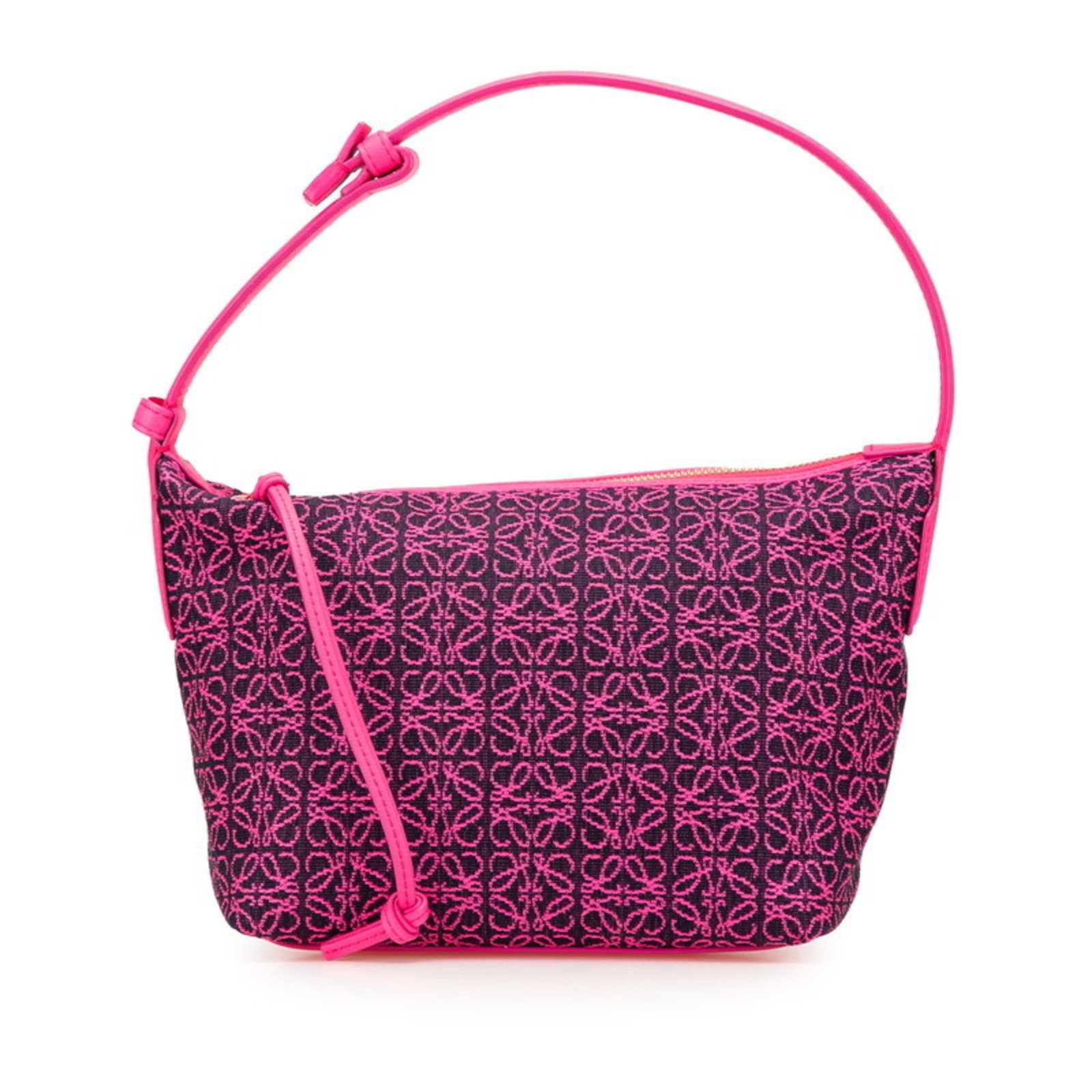 Jacquard Leather Handbag Loewe: Jacquard Leather Handbag Loewe Jacquard leather handbag from Loewe, featuring a striking pink color and elegant design. This stylish accessory is made from high-quality leather and comes with a dust