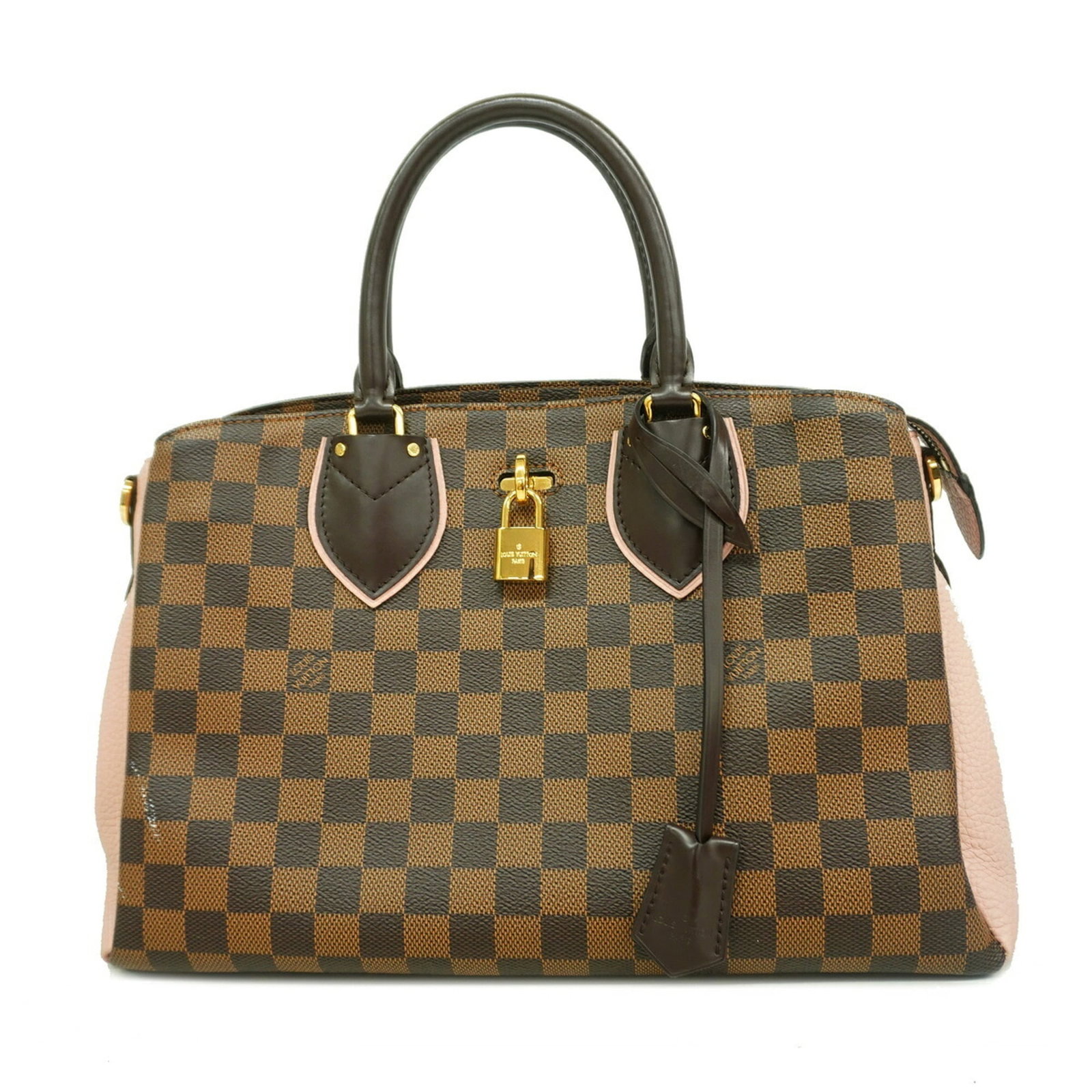 Handbag Louis Vuitton: Handbag Louis Vuitton Ebene and Magnolia hues perfectly complement each other in this elegant Louis Vuitton handbag, featuring a timeless design that exudes sophistication. Measuring 23.5cm x 34cm x