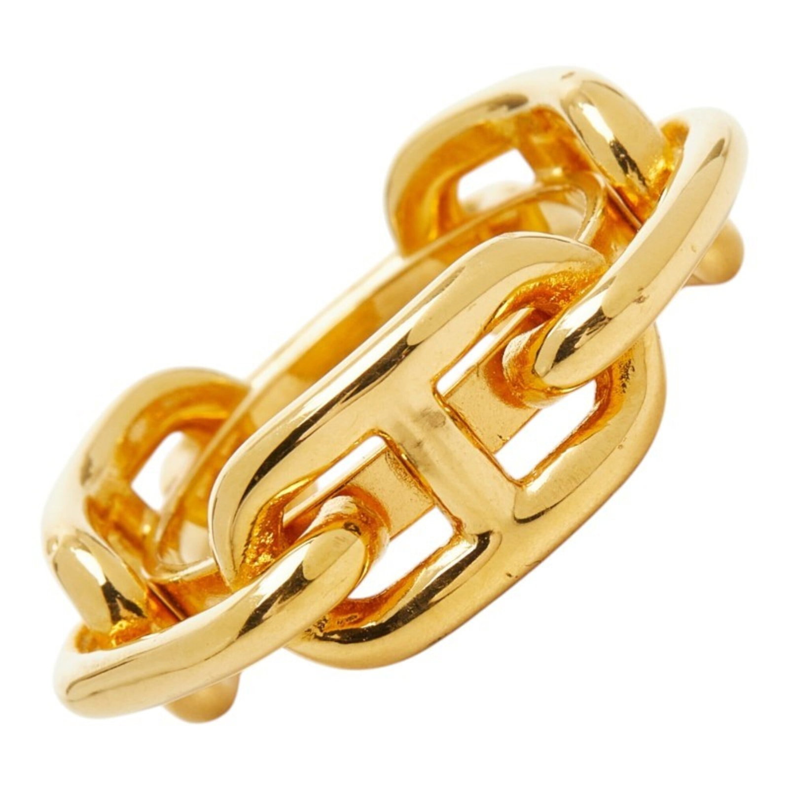 Hermes Ring Scarf: Hermes Ring Scarf Gold Hermes Ring Scarf, 1cm x 3.22cm, bears a signature. This small, elegant scarf is a unique accessory for women. Its compact size makes it a versatile addition to any outfit.