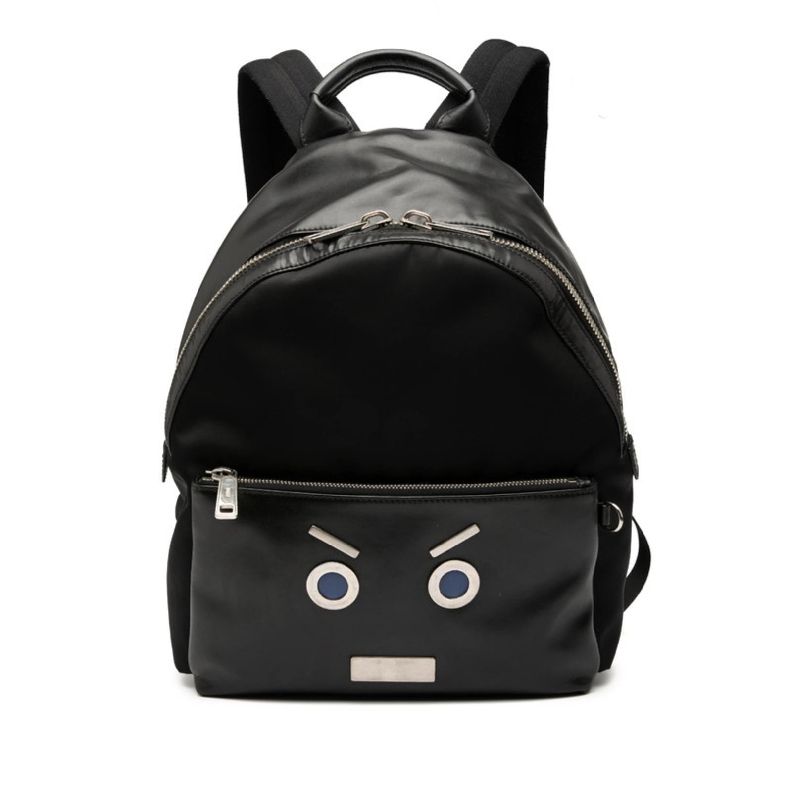 Backpack Leather Nylon Fendi: Backpack Leather Nylon Fendi Black Fendi backpack made from leather and nylon, measuring 38cm x 33cm x 10.5cm. This stylish backpack features a classic design with a sleek black color. Item