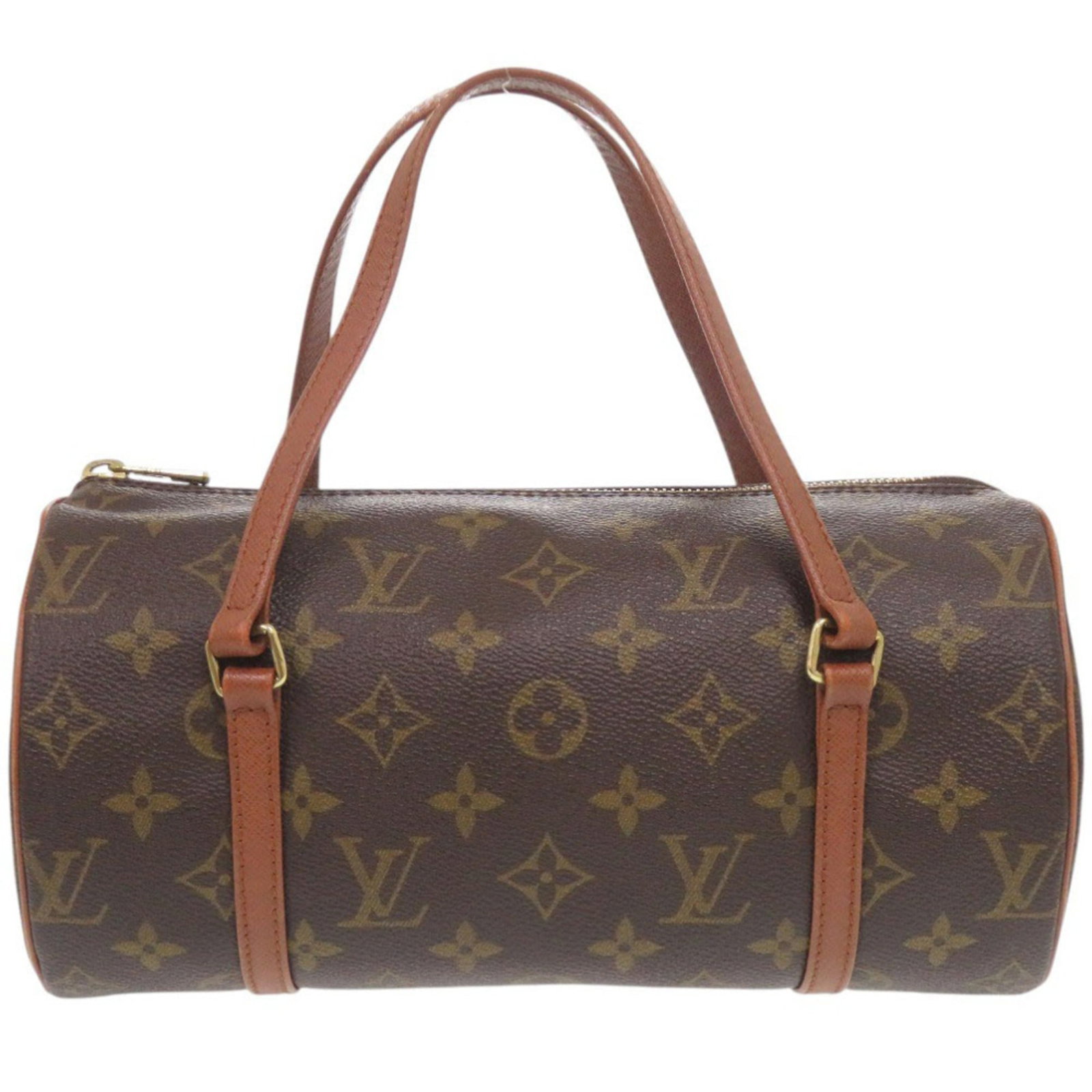 Louis Vuitton Monogram Handbag: Louis Vuitton Monogram Handbag Brown Monogram Louis Vuitton Handbag. Made in France, this handbag features the iconic Monogram pattern in brown. Measuring 13cm x 26cm x 13cm, it is a stylish and
