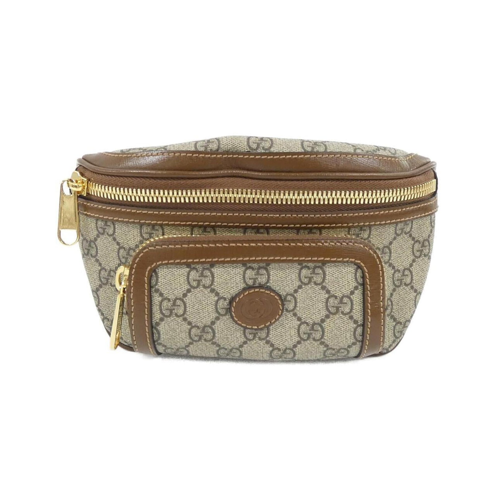 Gucci Supreme Leather Fanny Pack Gg: Gucci Supreme Leather Fanny Pack Gg GG Supreme Leather Fanny Pack in Beige and Brown, 13cm x 24cm x 2cm, Gold Hardware. This Gucci MPN 682933 fanny pack features the iconic GG Supreme leather