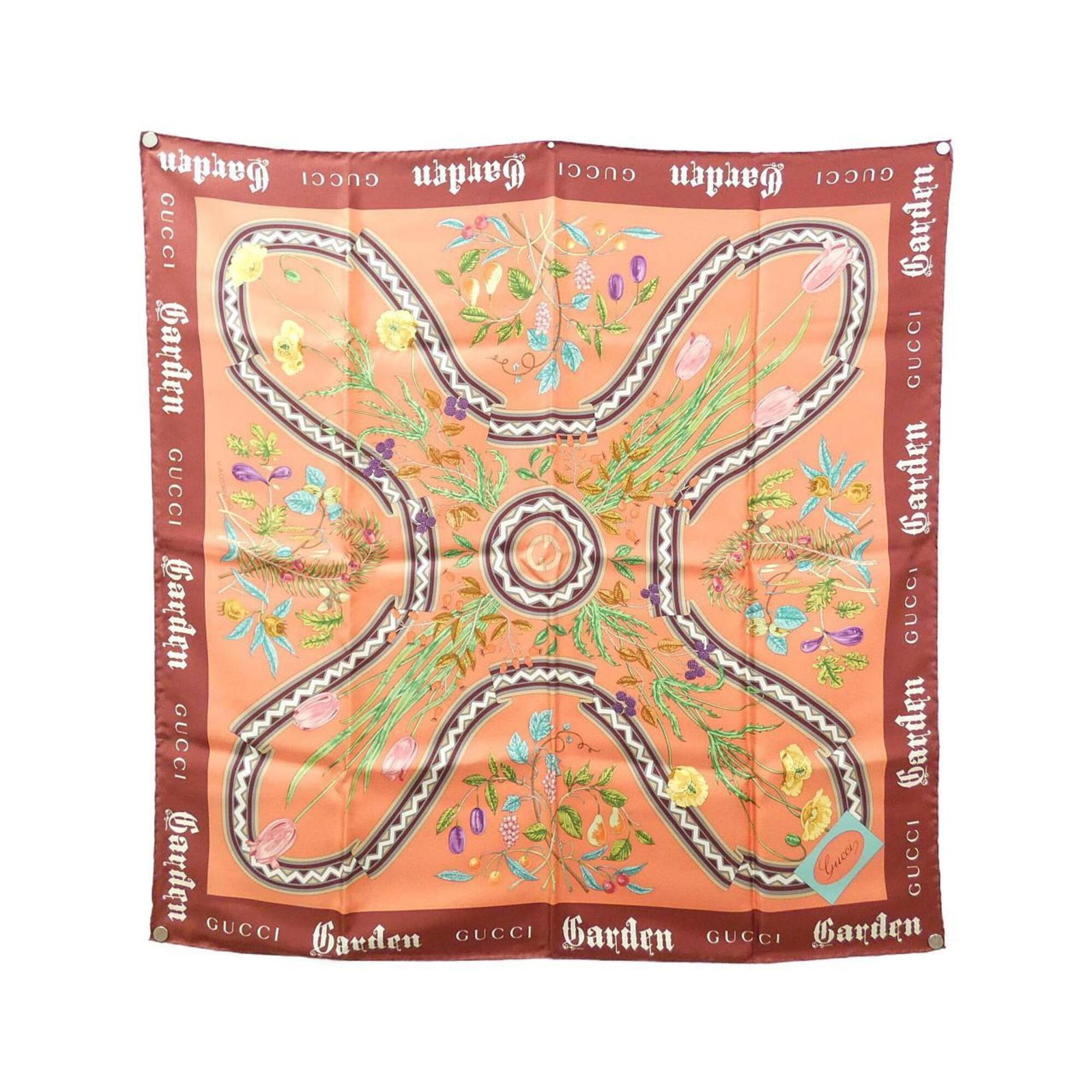 Silk Gucci Scarf: Silk Gucci Scarf Silk Gucci Scarf in Bordeaux features a luxurious 90cm x 90cm design, crafted from high-quality silk material. The scarf's elegant size and classic color make it a versatile accessory