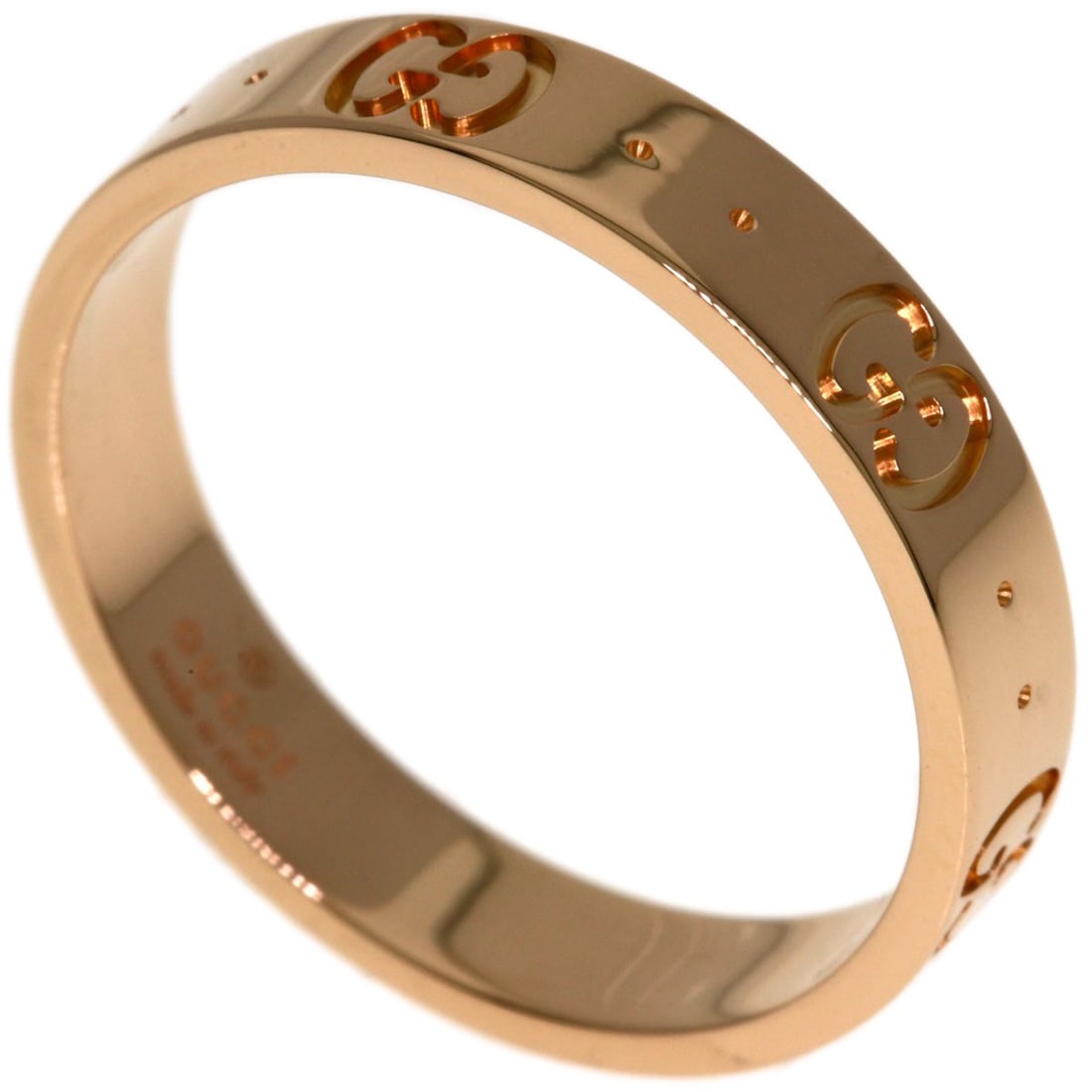 Icon #18 Ring K18 Pink Gold: Icon #18 Ring K18 Pink Gold K18 Pink Gold ring from GUCCI, featuring open ring closure and no main stone. This 8.75 US ring size piece is made from 18k K18 pink gold, a rare and valuable gold alloy. T