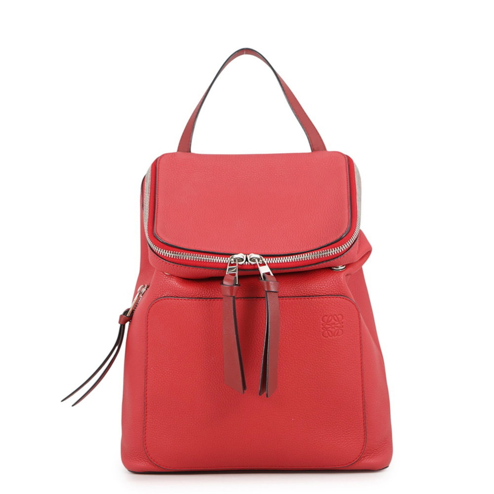 Handbag Leather Handbag: Handbag Leather Handbag The Loewe Country of Origin: Spain Type: Handbag Material: Leather Color: Red color Gender: Women Size (HxWxD): 29cm x 24.5cm x 10.5cm / 11.41'' x 9.64'' x 4.13'' This handbag 