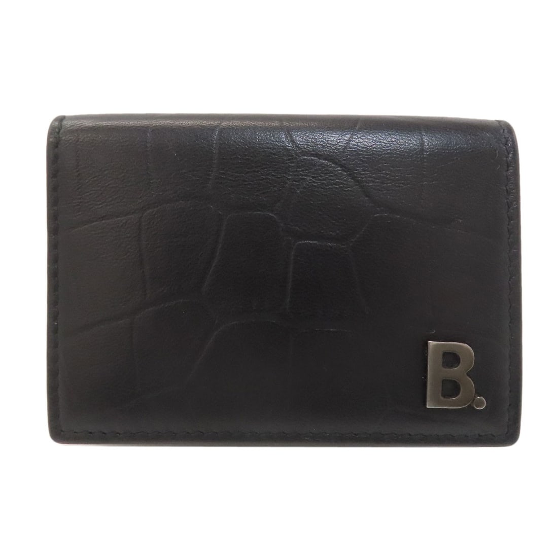 Bifold Wallet Logo Leather Compact Wallet With Coin Pocket Balenciaga: Bifold Wallet Logo Leather Compact Wallet With Coin Pocket Balenciaga Black Bifold Wallet with Coin Pocket, featuring a classic BALENCIAGA design, is made from high-quality leather and boasts a