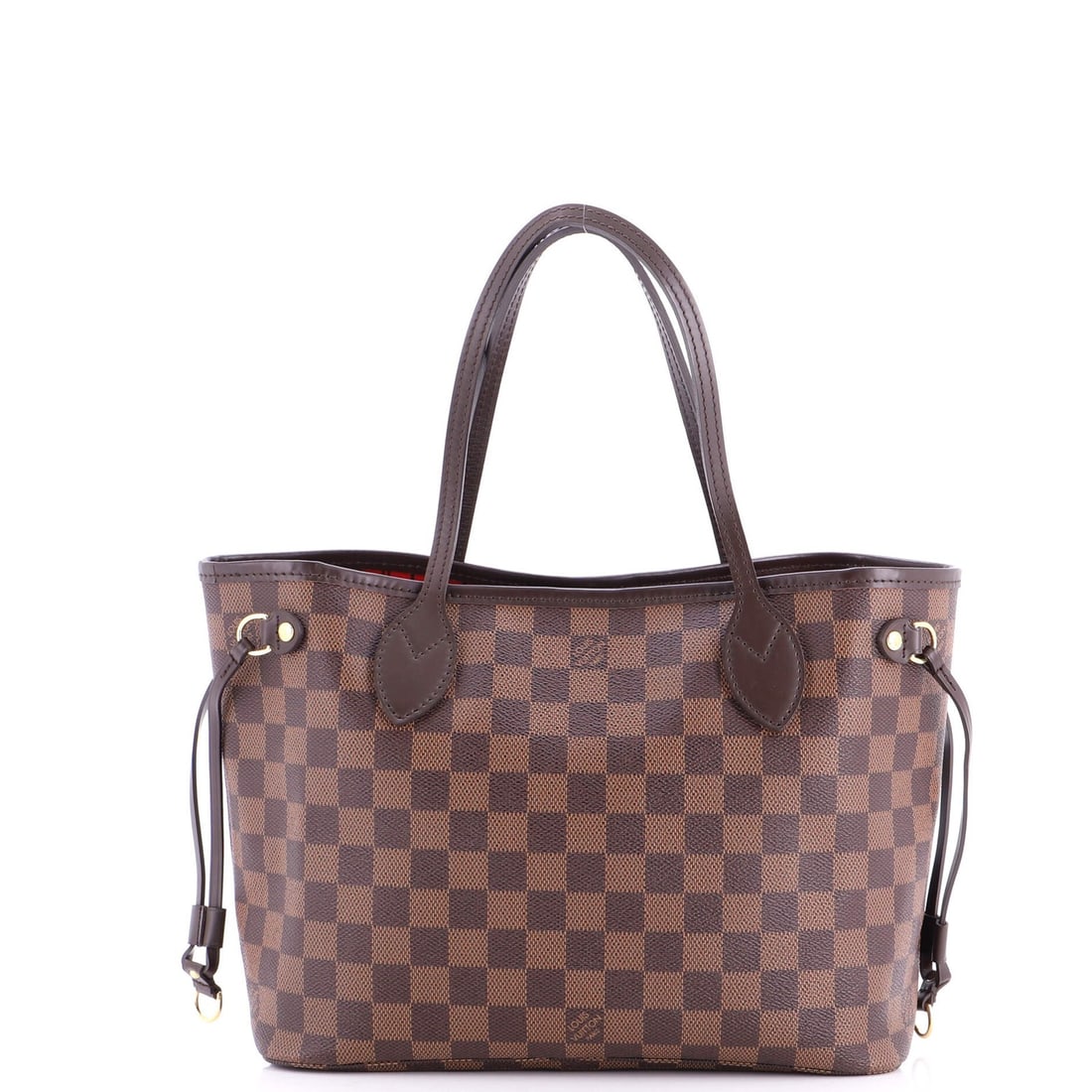 Louis Vuitton Neverfull NM Tote Damier PM: Louis Vuitton Neverfull NM Tote Damier PM Brown Louis Vuitton Neverfull NM Tote Damier PM in Very Good Condition. This classic tote features a canvas-coated exterior in a timeless Damier PM pattern,