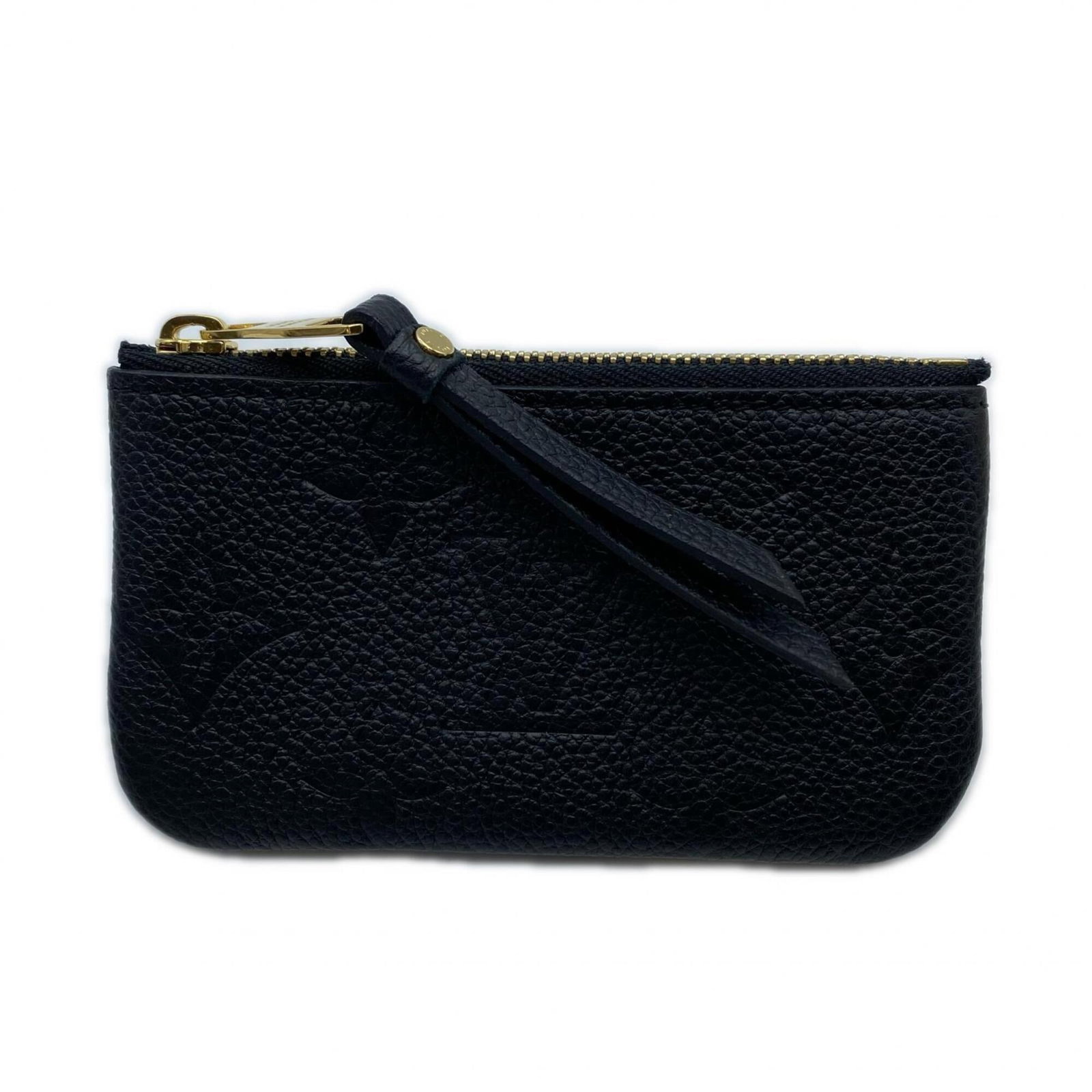 Louis Vuitton Purse Coin Case Leather: Louis Vuitton Purse Coin Case Leather Black Louis Vuitton Monogram Empreinte Calf Leather Coin Purse with Zipper Closure, measuring 6.5cm x 11.5cm x 1cm. This sleek and compact leather coin case featu