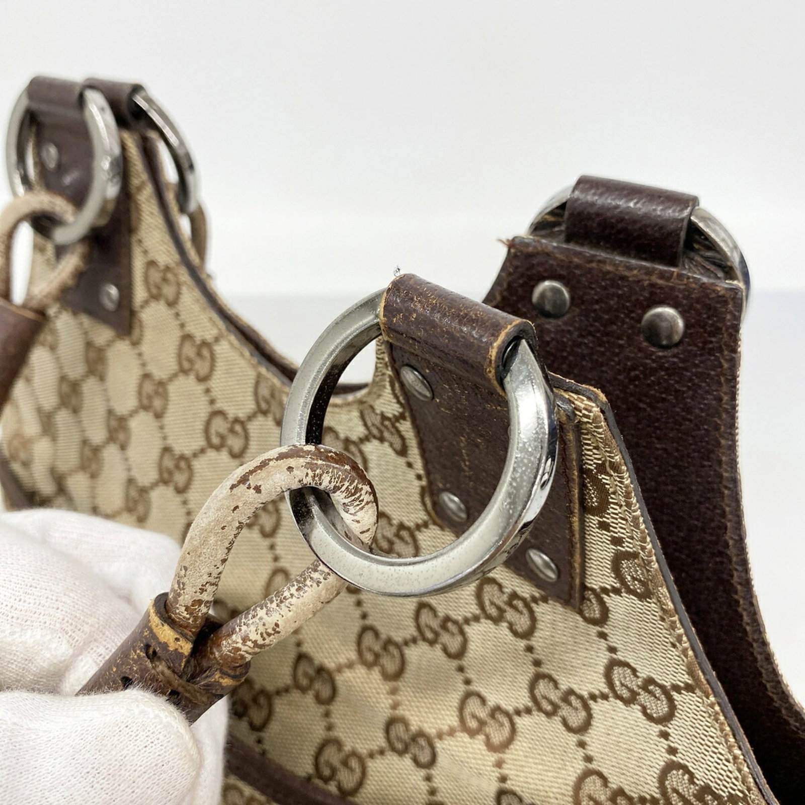 Handbag Canvas Gucci - 8