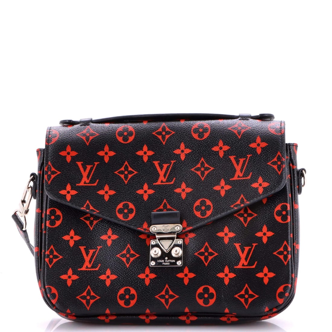 Infrarouge Monogram Limited Edition Pochette Metis Louis Vuitton: Infrarouge Monogram Limited Edition Pochette Metis Louis Vuitton Canvas Coated Louis Vuitton Pochette Metis Monogram Infrarouge Limited Edition Cross Body Bag in Black, featuring a unique Infrarouge
