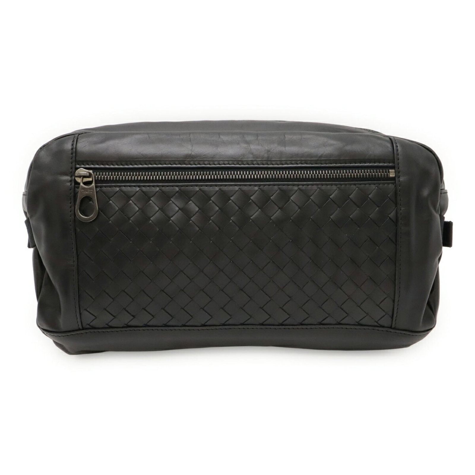Bag Sling Leather Veneta Bottega: Bag Sling Leather Veneta Bottega Bottega Veneta's Intrecciato leather craftsmanship is showcased in this sleek, black sling bag. The bag's 90cm strap length and 17cm x 29cm x 8.5cm dimensions make it