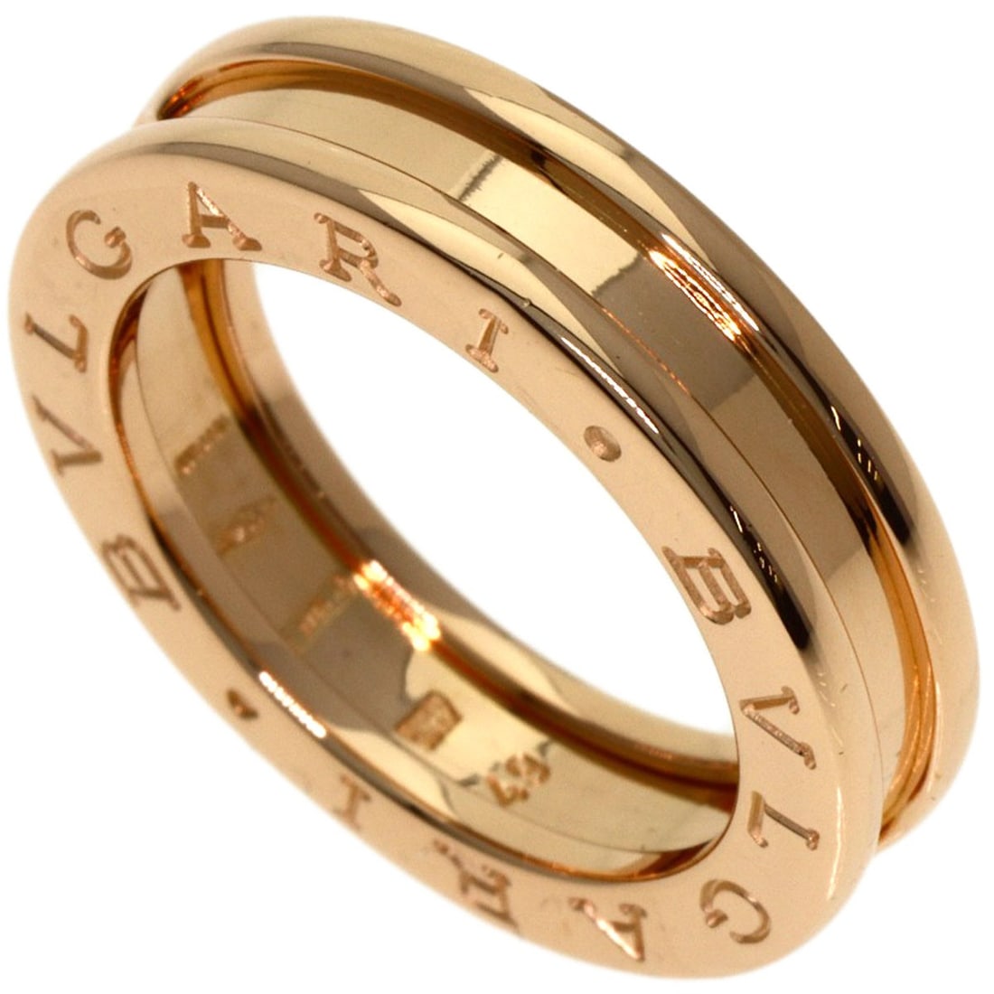 Bvlgari B.Zero1 1 Band #49 Ring K18 Pink Gold: Bvlgari B.Zero1 1 Band #49 Ring K18 Pink Gold K18 Pink Gold Bvlgari B.Zero1 1 Band #49 Ring is a luxurious piece featuring 18k pink gold construction. This ring showcases the brand's signature style w