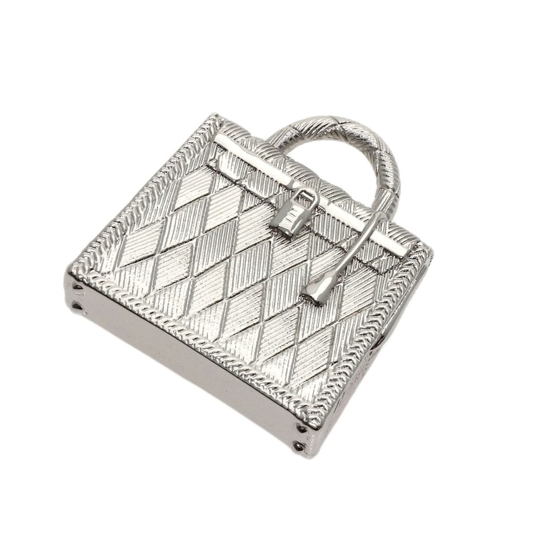 Kelly Jite Pendant Metal Top Hermes Curio: Kelly Jite Pendant Metal Top Hermes Curio Silver Metal Top Hermes Curio Pendant. This metal top pendant features a silver finish and bears a signature. The Hermes Curio is a unique and stylish accesso