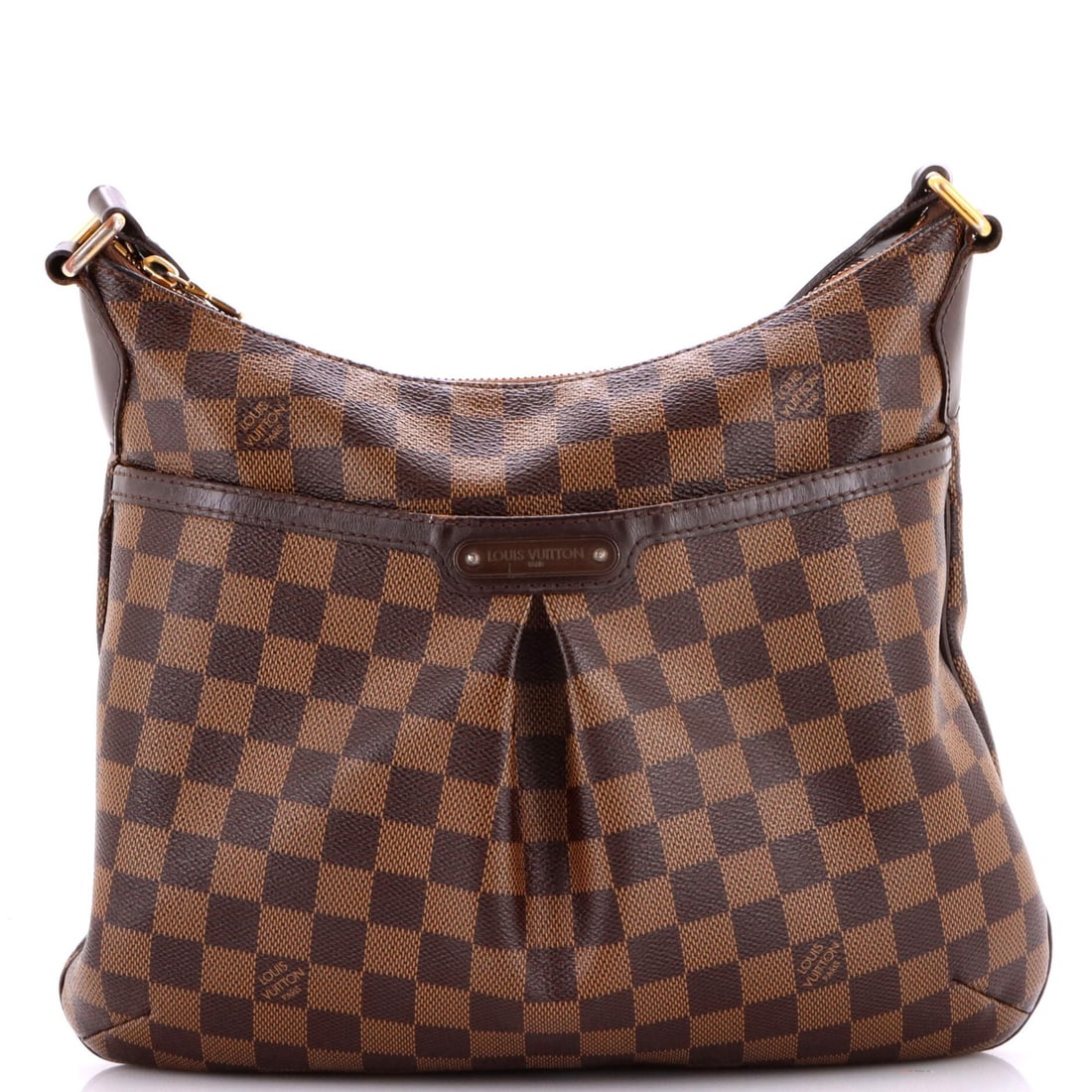 Handbag Damier Bloomsbury Louis Vuitton: Handbag Damier Bloomsbury Louis Vuitton The Damier Bloomsbury Louis Vuitton cross body bag boasts a classic canvas coated exterior in a rich brown hue, adorned with iconic Damier prints. Measuring