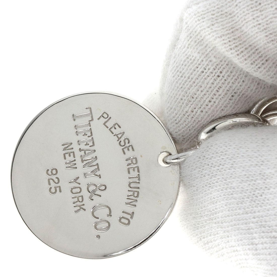 Return Tiffany Round Silver Bracelet - 7