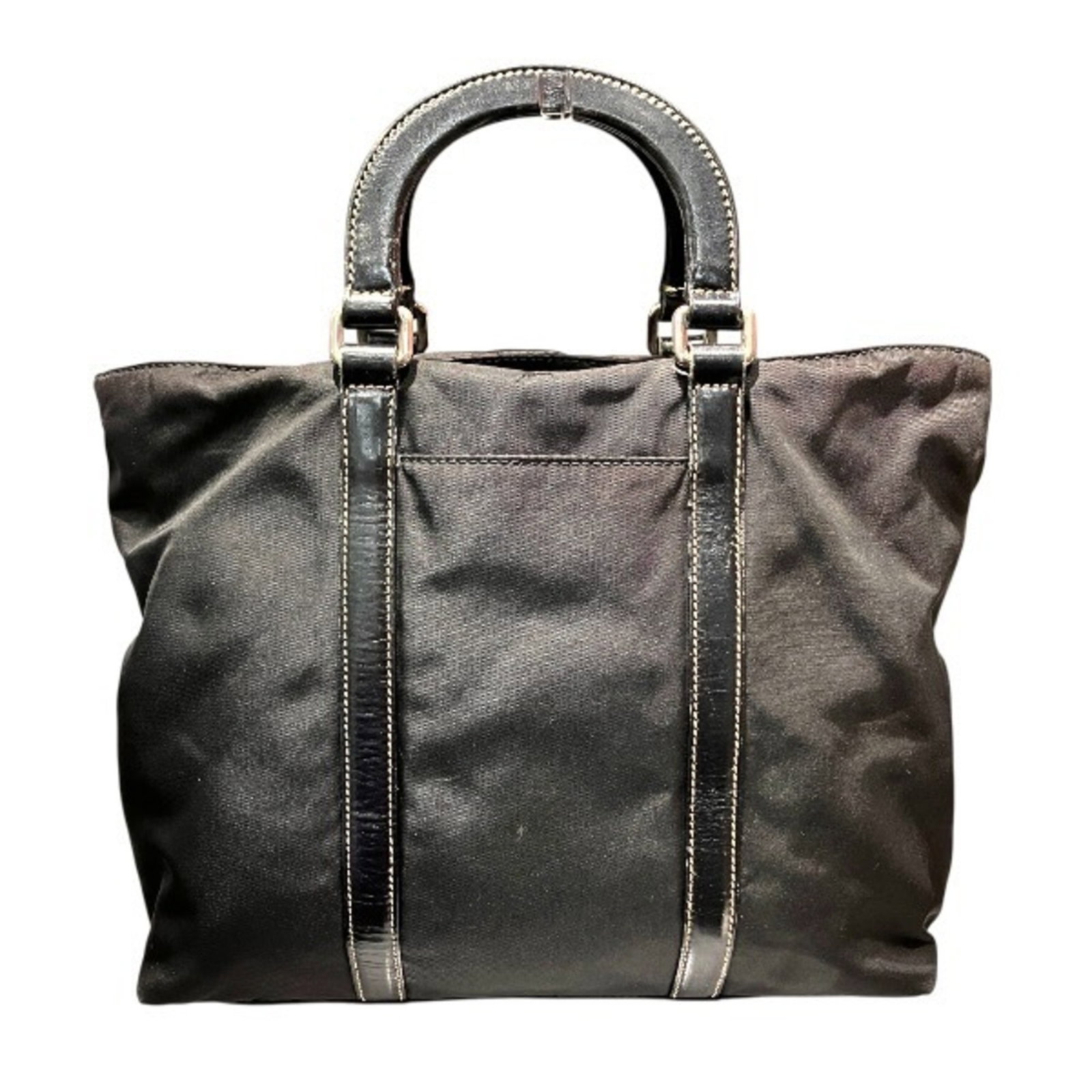 Handbag Nylon Leather Prada - 2