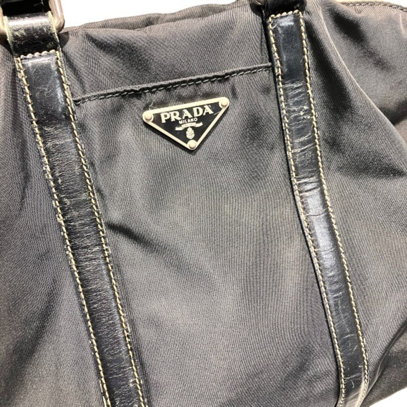 Handbag Nylon Leather Prada - 6