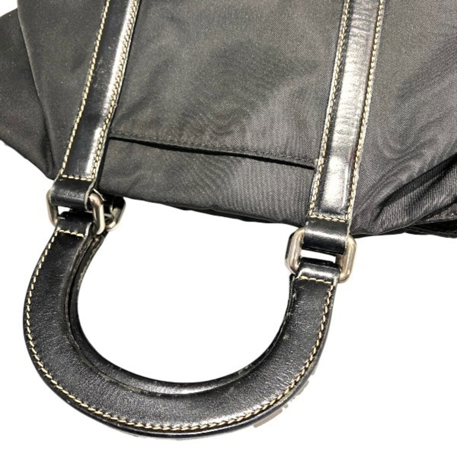 Handbag Nylon Leather Prada - 9