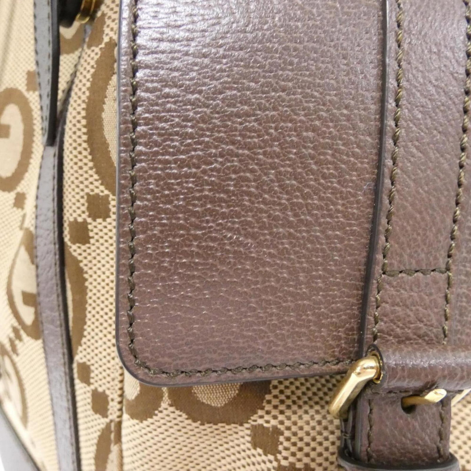 Canvas leather backpack Gucci - 4