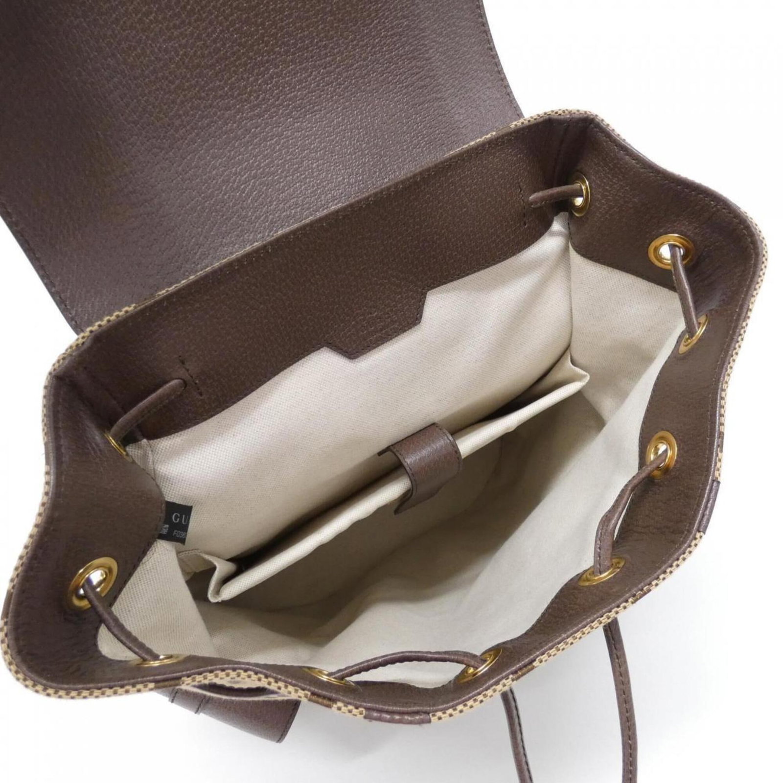 Canvas leather backpack Gucci - 6