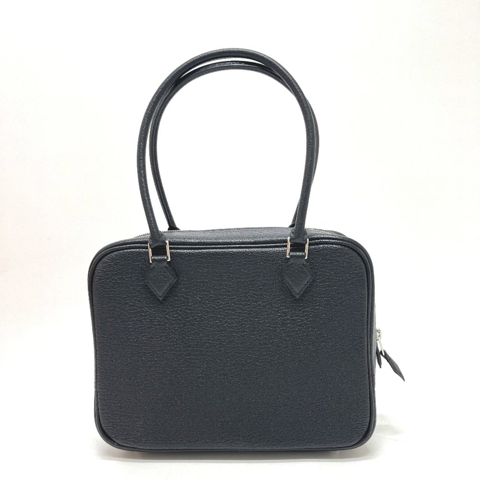 Hermes Handbag Chevre Myzore Leather: Hermes Handbag Chevre Myzore Leather Chevre myzore leather is a unique and luxurious material, known for its softness and subtle sheen. This black Hermes handbag features this distinctive leather,