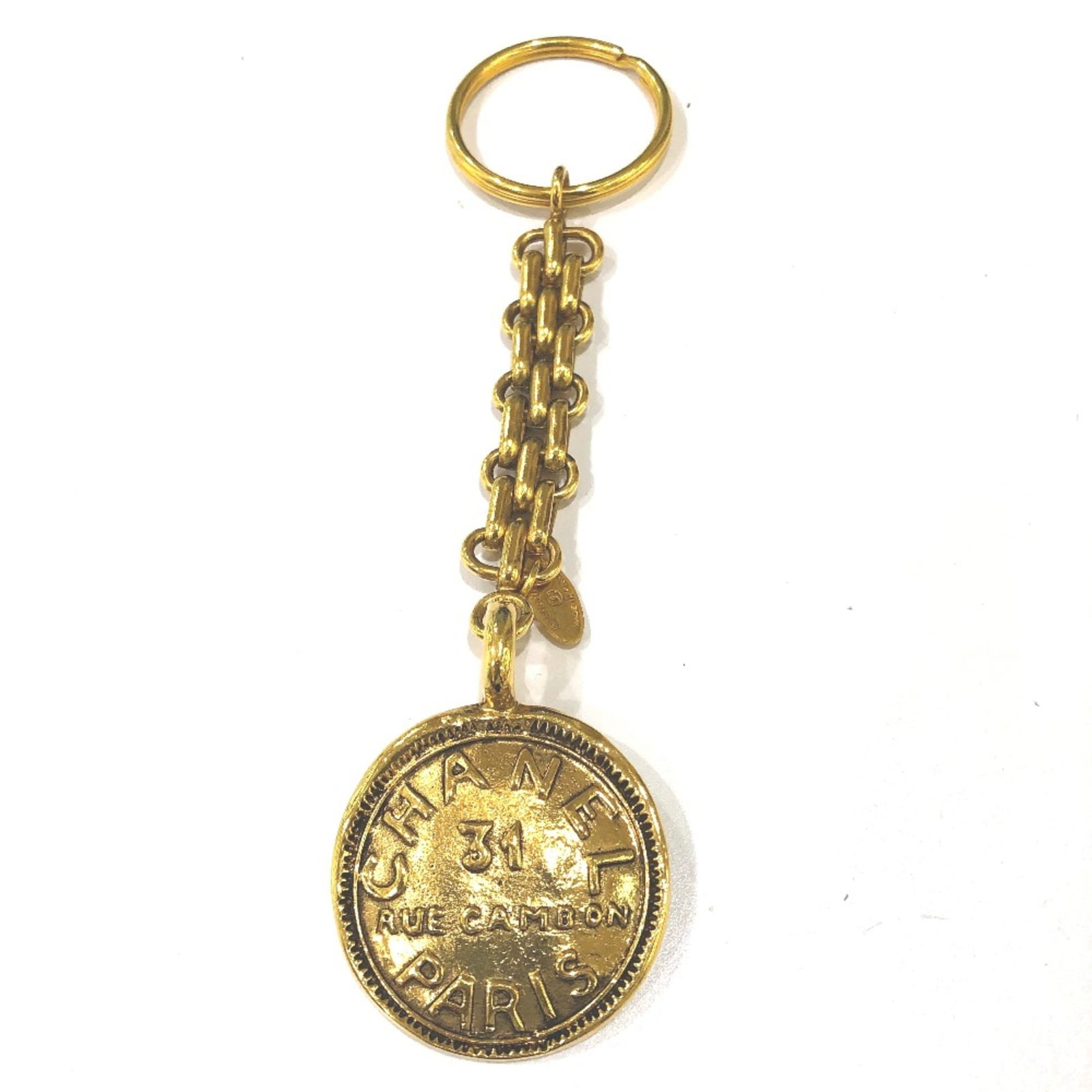 Gold plated keyring by Chanel (1 of 12)