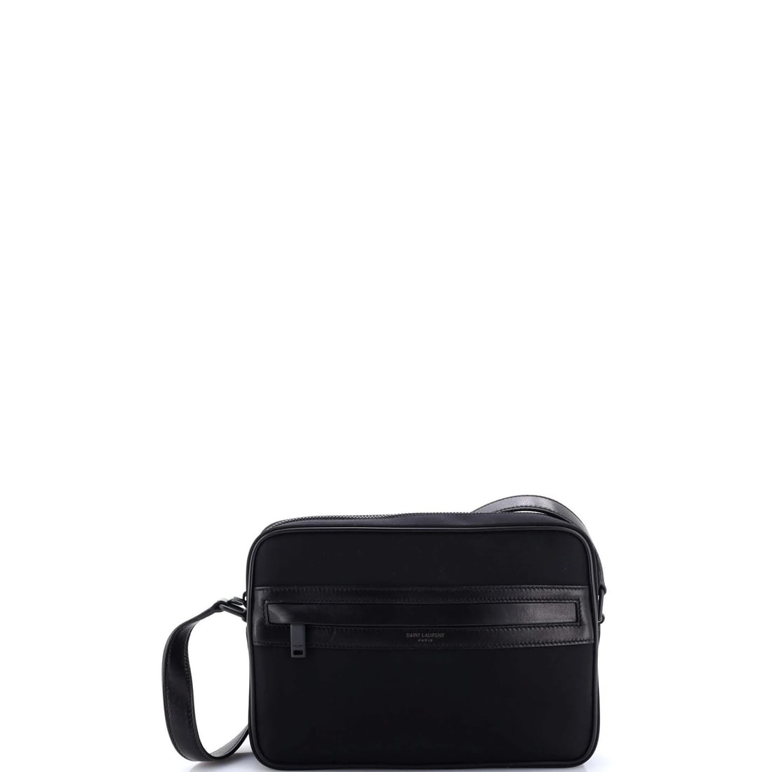 Saint Laurent Camp Camera Bag Leather Small: Saint Laurent Camp Camera Bag Leather Small Small and stylish, this Saint Laurent Camp Camera Bag Leather Small is a sleek cross body bag with a black leather exterior and interior. Minor scuffs and