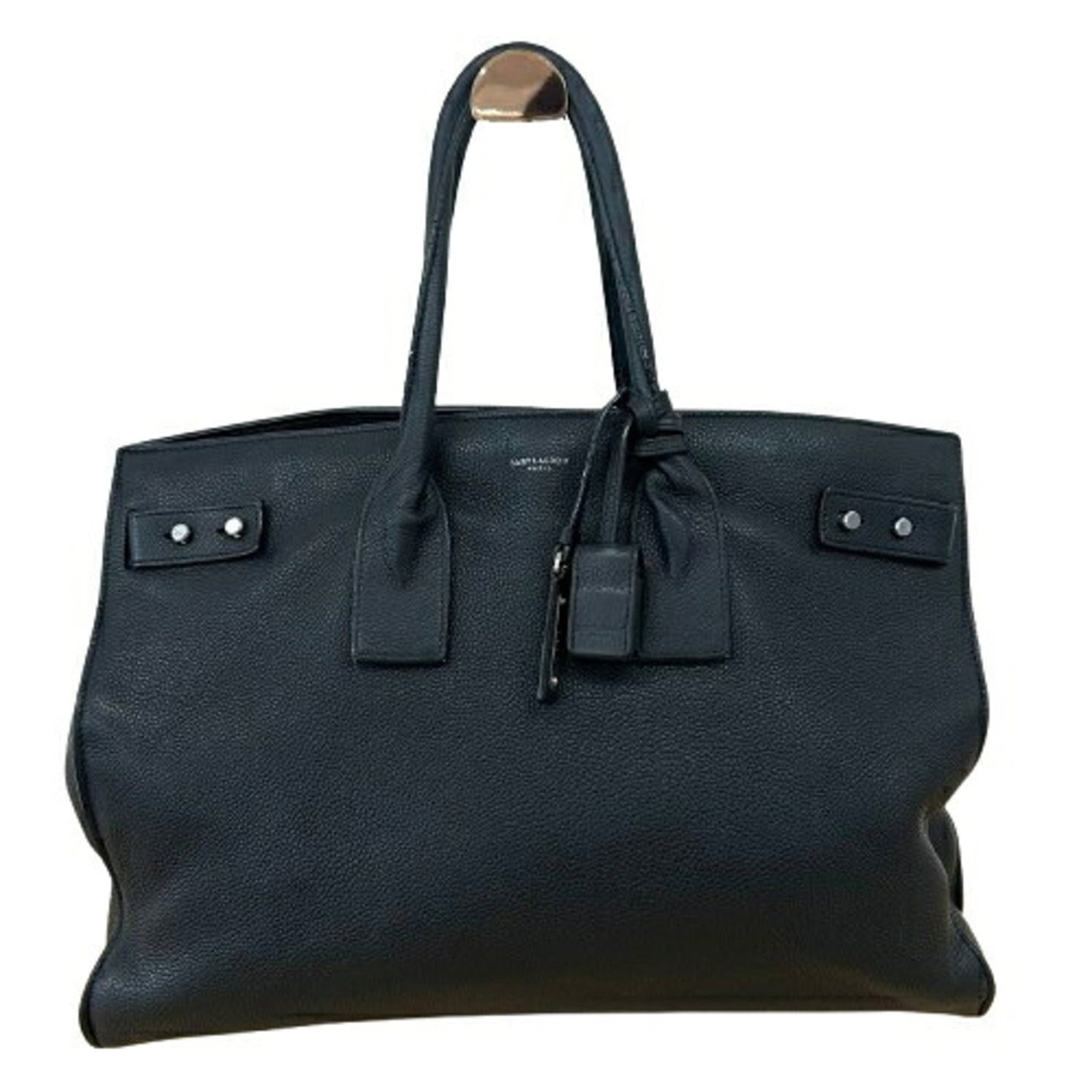 Saint Laurent Handbag Tote Bag Leather: Saint Laurent Handbag Tote Bag Leather Black Saint Laurent leather tote bag with a classic design, measuring 30cm x 40cm x 20cm. Made from high-quality leather, this stylish bag features a timeless