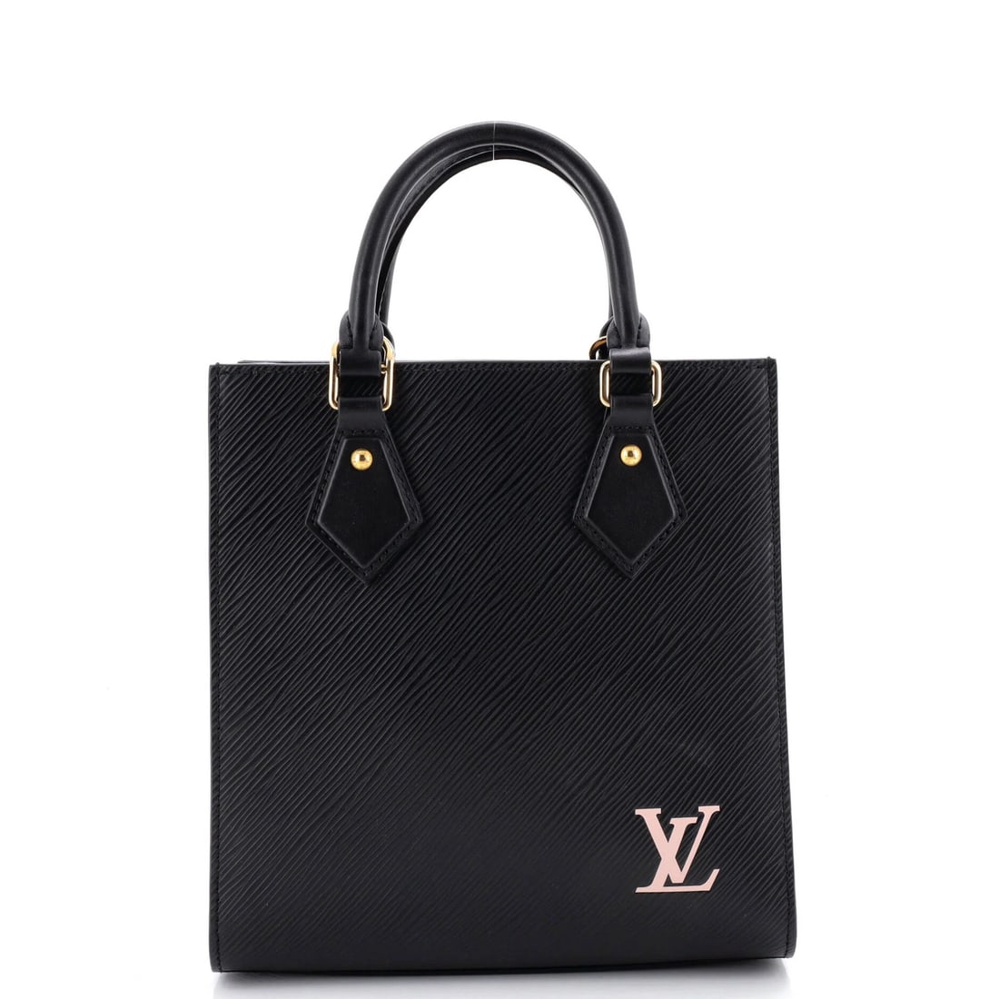 Sac Plat NM Louis Vuitton Leather Epi Bag: Sac Plat NM Louis Vuitton Leather Epi Bag Black Sac Plat NM Louis Vuitton Leather Epi Bag with minor scuffs on exterior and interior, and minor scratches on hardware. This iconic shoulder bag