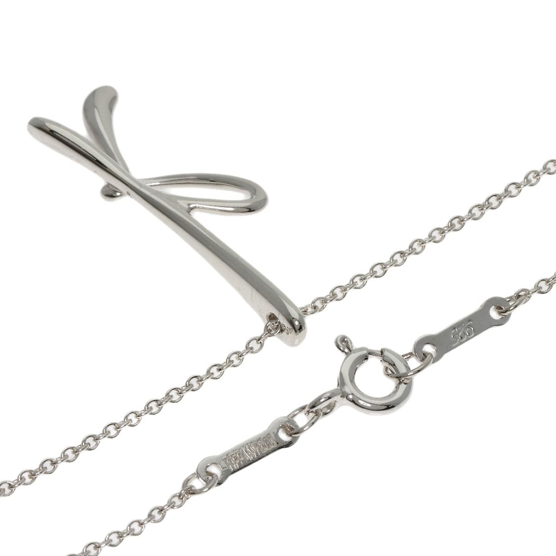 Tiffany Co Initial Silver Necklace - 2