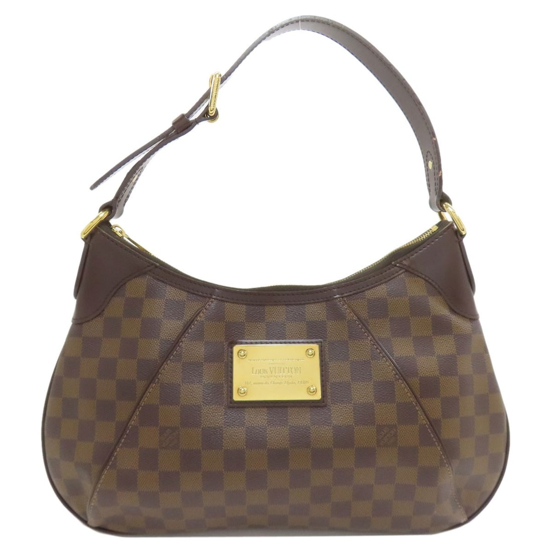 Louis Vuitton N48181 Thames Gm Shoulder Bag Damier Canvas: Louis Vuitton N48181 Thames Gm Shoulder Bag Damier Canvas The Louis Vuitton N48181 Thames Gm Shoulder Bag in Brown Damier Canvas is a stylish and classic design, featuring the iconic Damier canvas