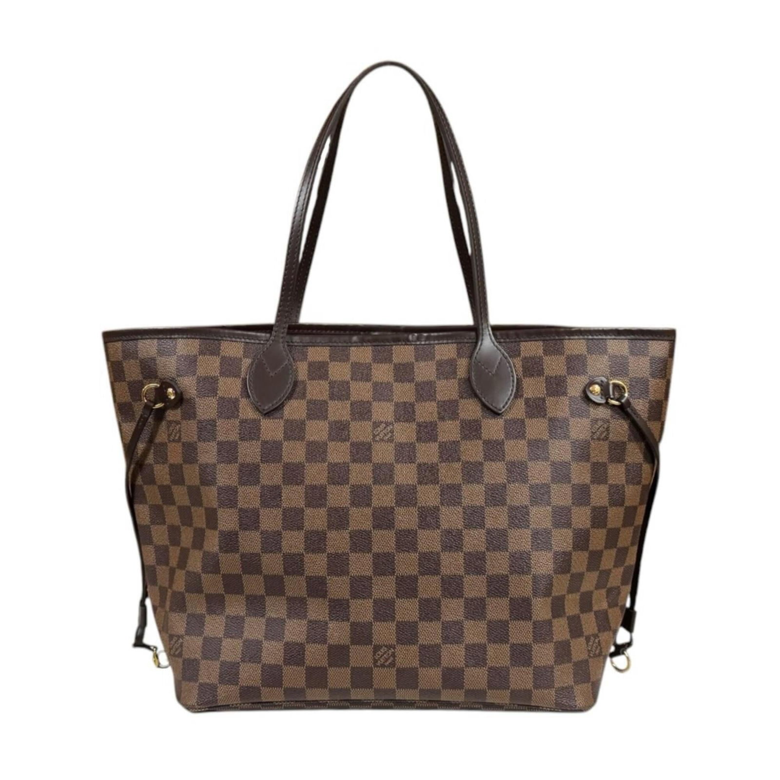Canvas Damier Louis Vuitton Tote Pouch: Canvas Damier Louis Vuitton Tote Pouch Damier Louis Vuitton Tote Pouch, crafted from iconic Damier canvas, features a timeless design with a rich brown and cerise color combination. This stylish