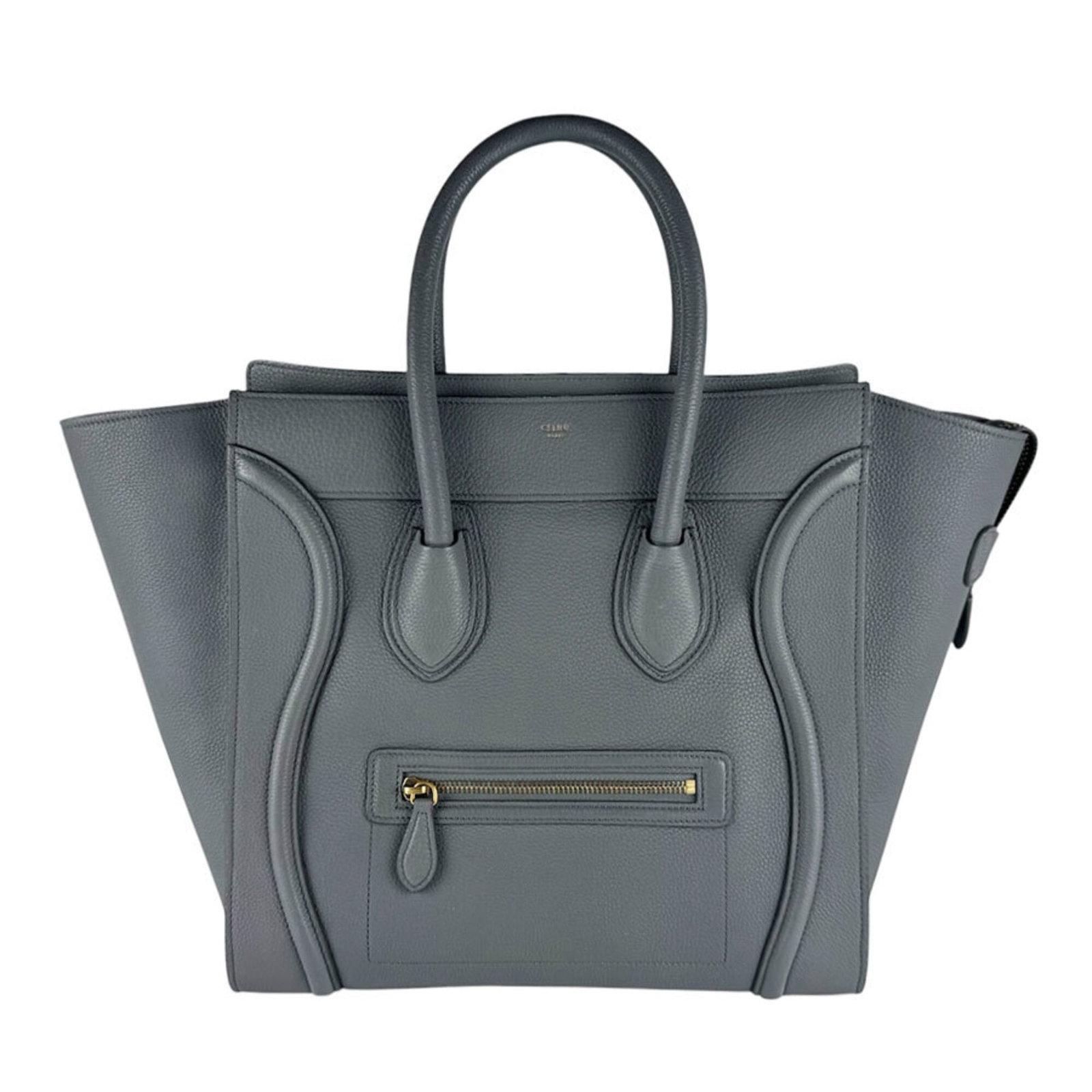 Celine Handbag Leather: Celine Handbag Leather Gray Celine handbag made from high-quality Italian leather, featuring a classic design with a 32cm x 48cm x 17cm size. The bag's sleek and sophisticated style makes it a