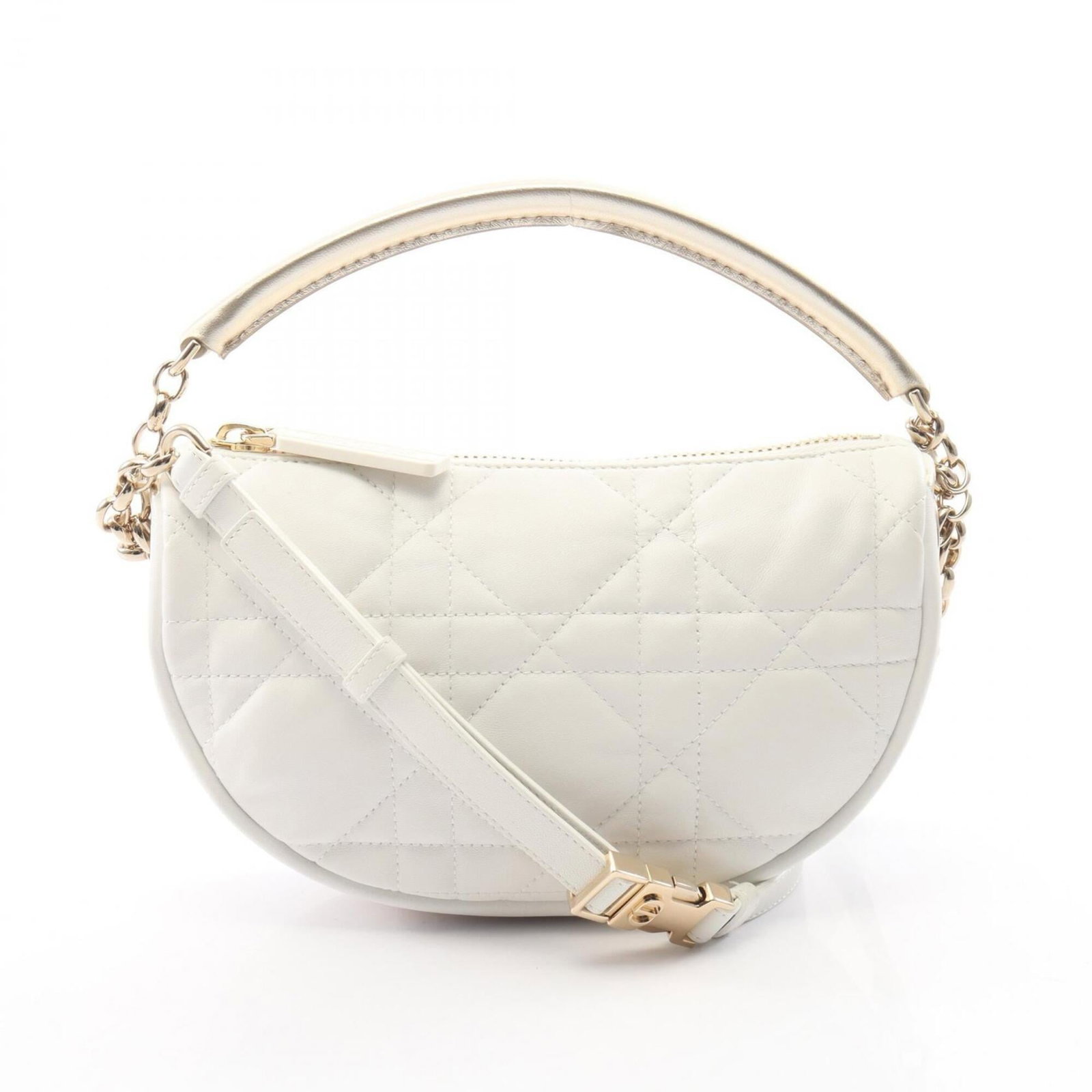 Handbag Christian Dior Leather Shoulder: Handbag Christian Dior Leather Shoulder White leather shoulder bag from Christian Dior, measuring 14cm x 21cm x 6cm. This classic shoulder bag features high-quality leather construction and a
