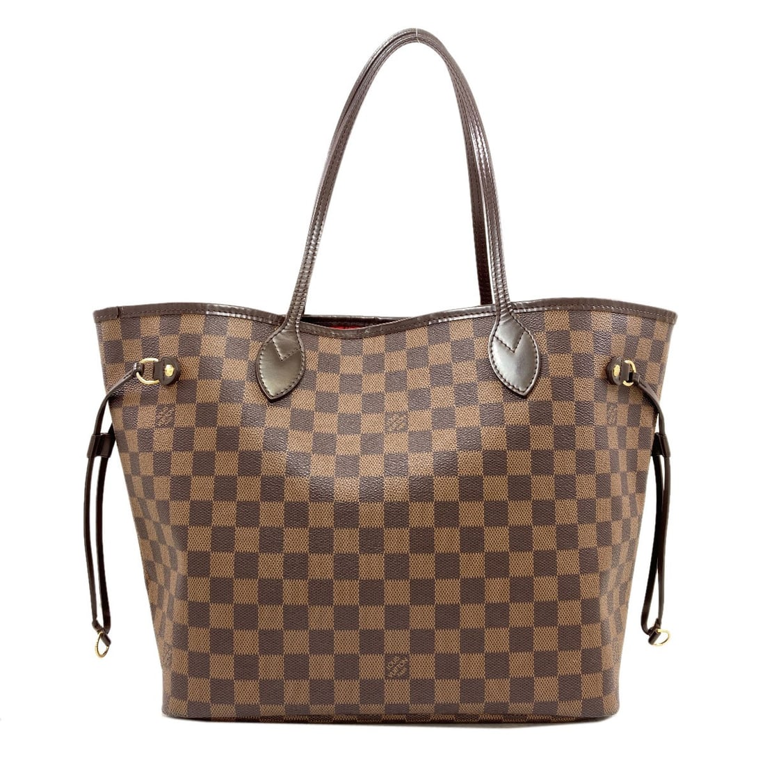 Canvas Damier Neverfull Louis Vuitton Mm Tote Bag: Canvas Damier Neverfull Louis Vuitton Mm Tote Bag Brown Damier canvas tote bag from LOUIS VUITTON, featuring the iconic Neverfull style. This classic tote bag boasts a timeless design with a